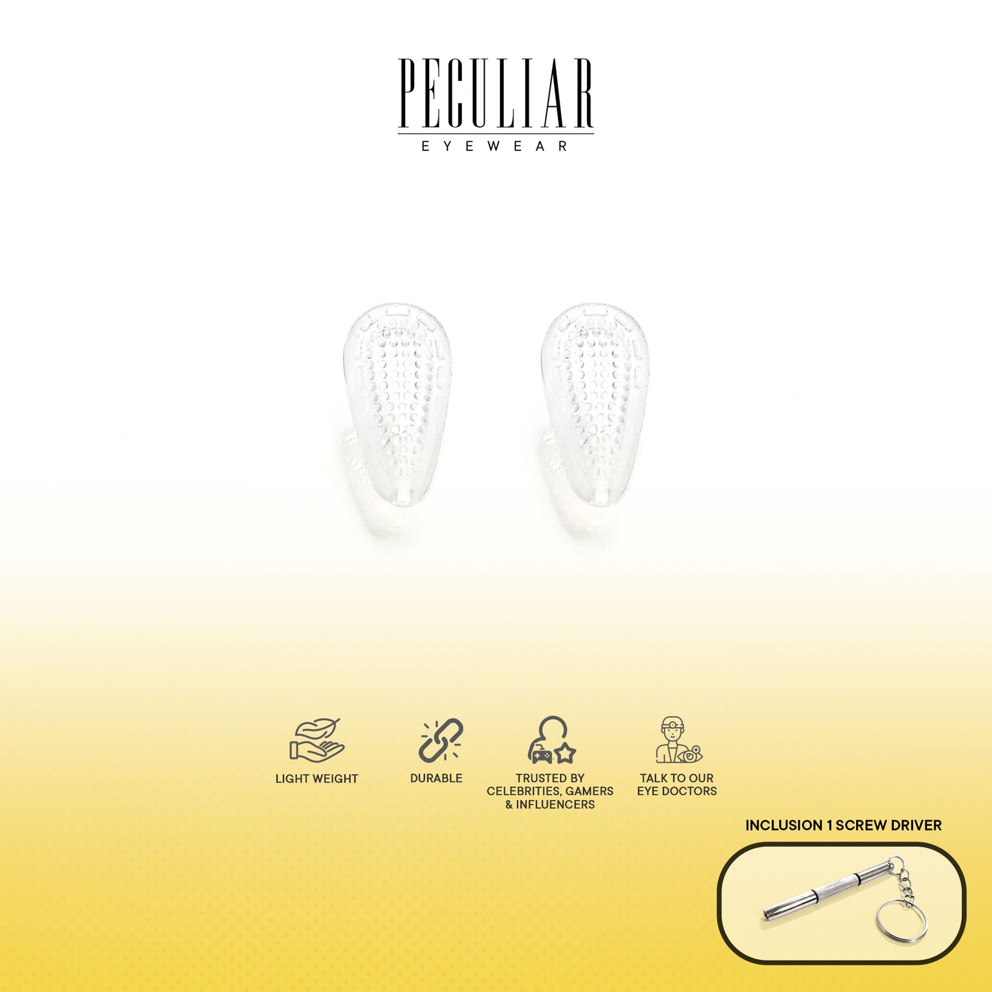 Peculiar Eyewear Silicone NosePads Replaceable