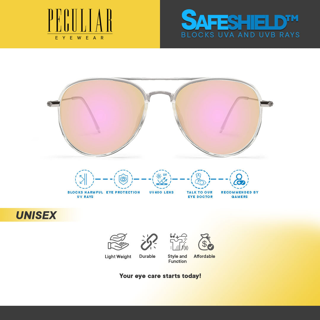 Peculiar Eyewear HERO White Round Acetate Frame Sunglasses Shades For Men and Women