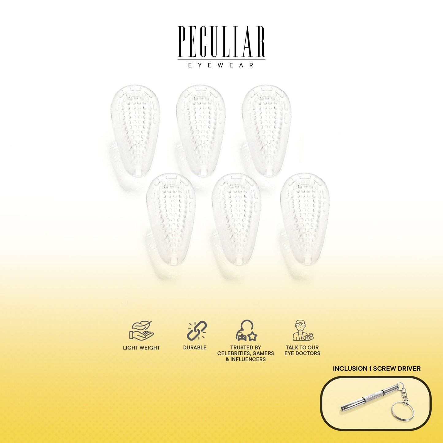 Peculiar Eyewear Silicone NosePads Replaceable