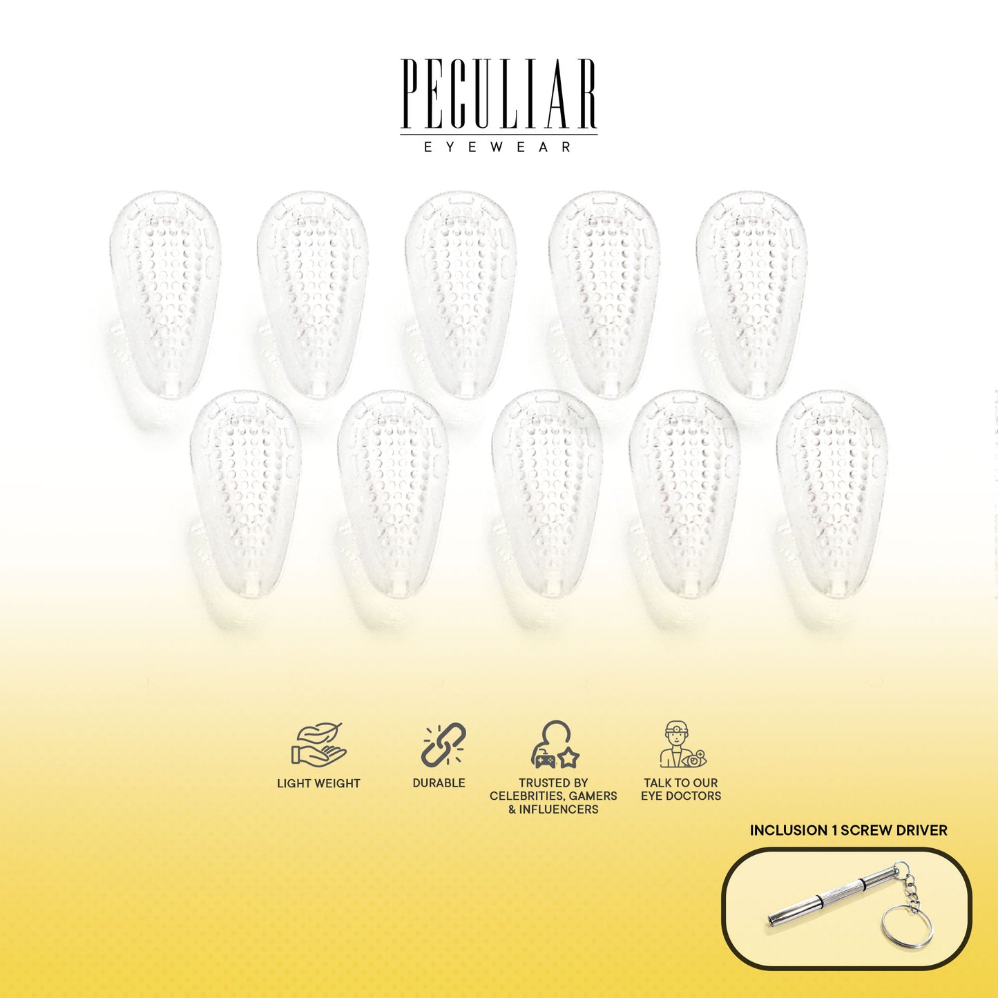 Peculiar Eyewear Silicone NosePads Replaceable