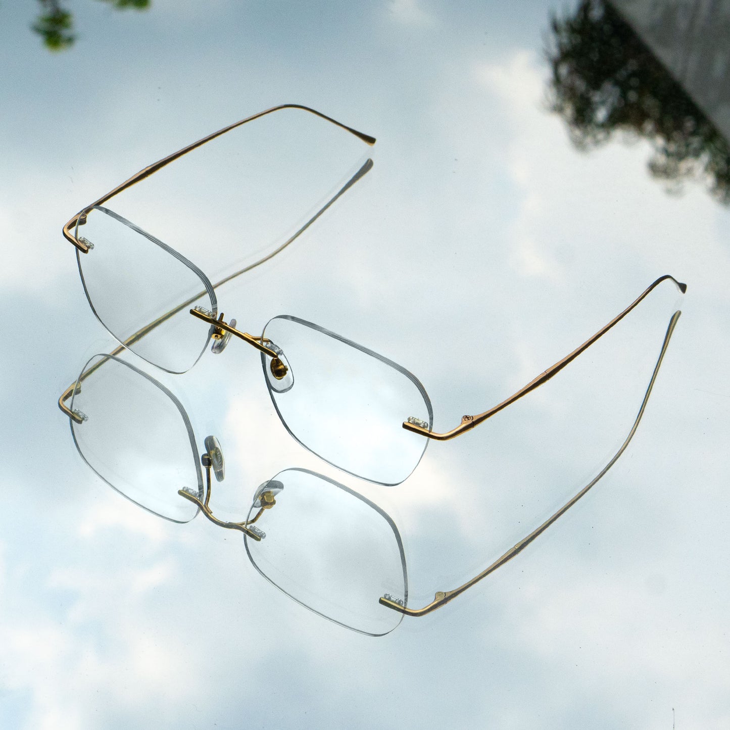 Peculiar Amari Titanium Alloy Rimless