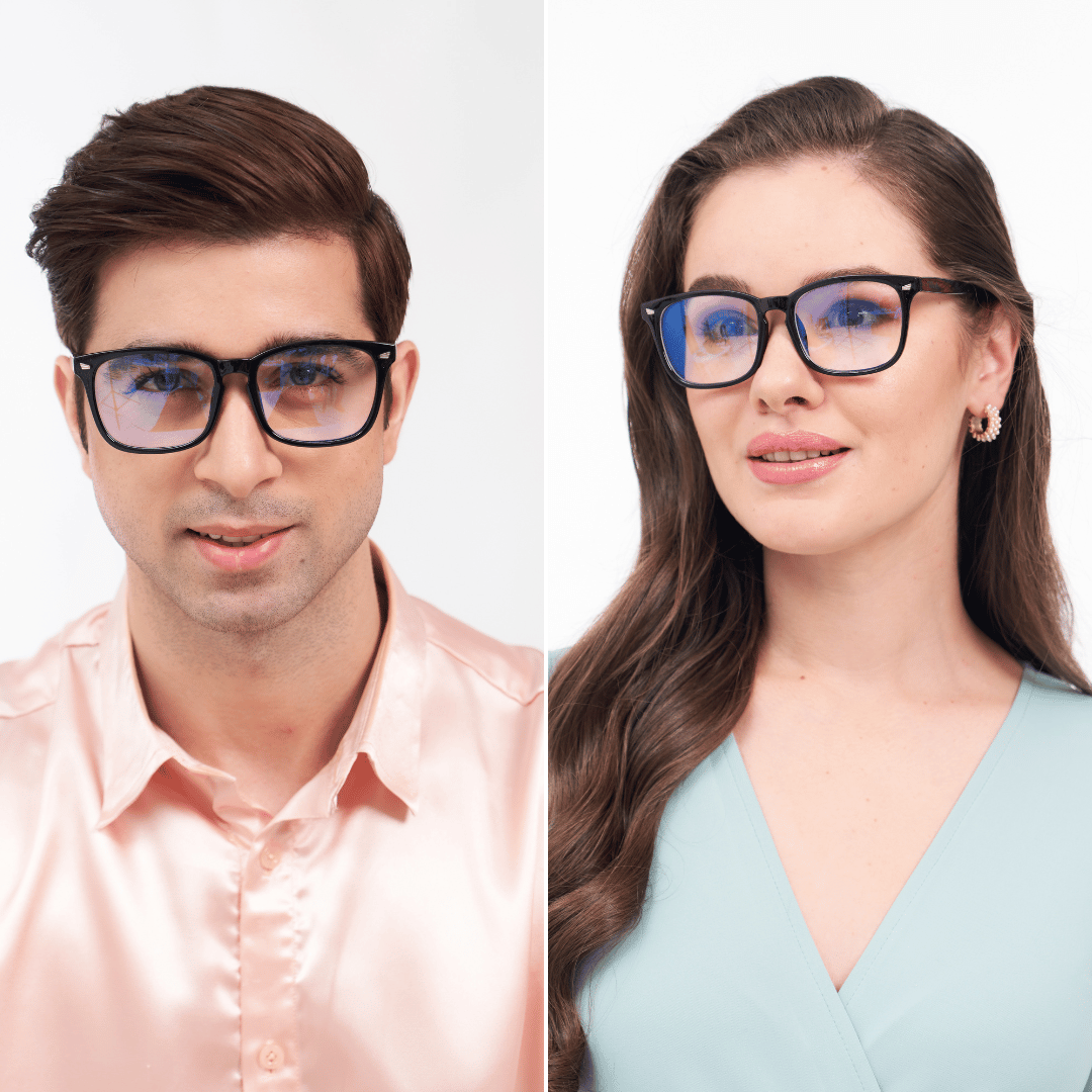 Aoki BlackBlue Square Sunglasses