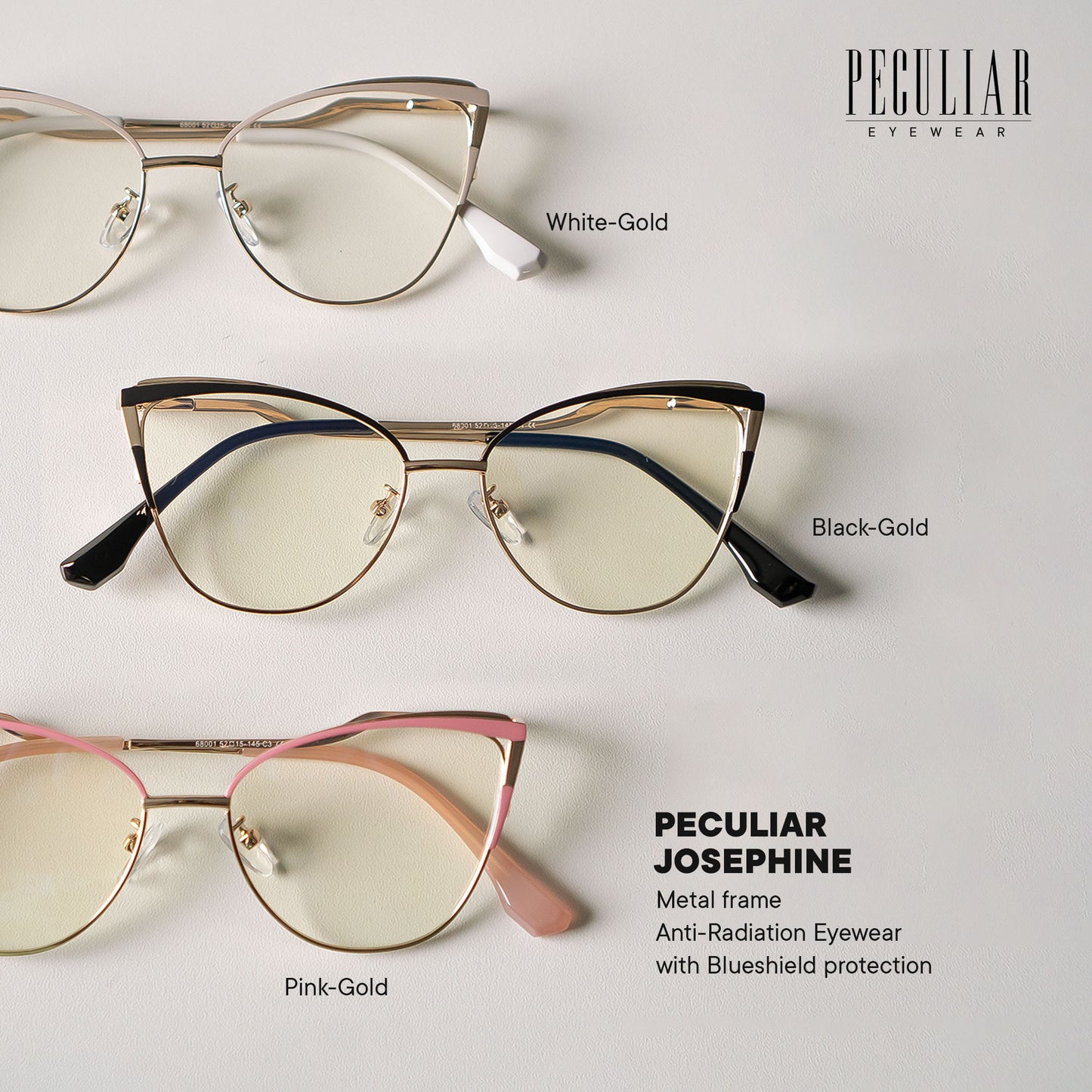 Josephine Cat Eye Metal Frame Photochromic TransitionPro