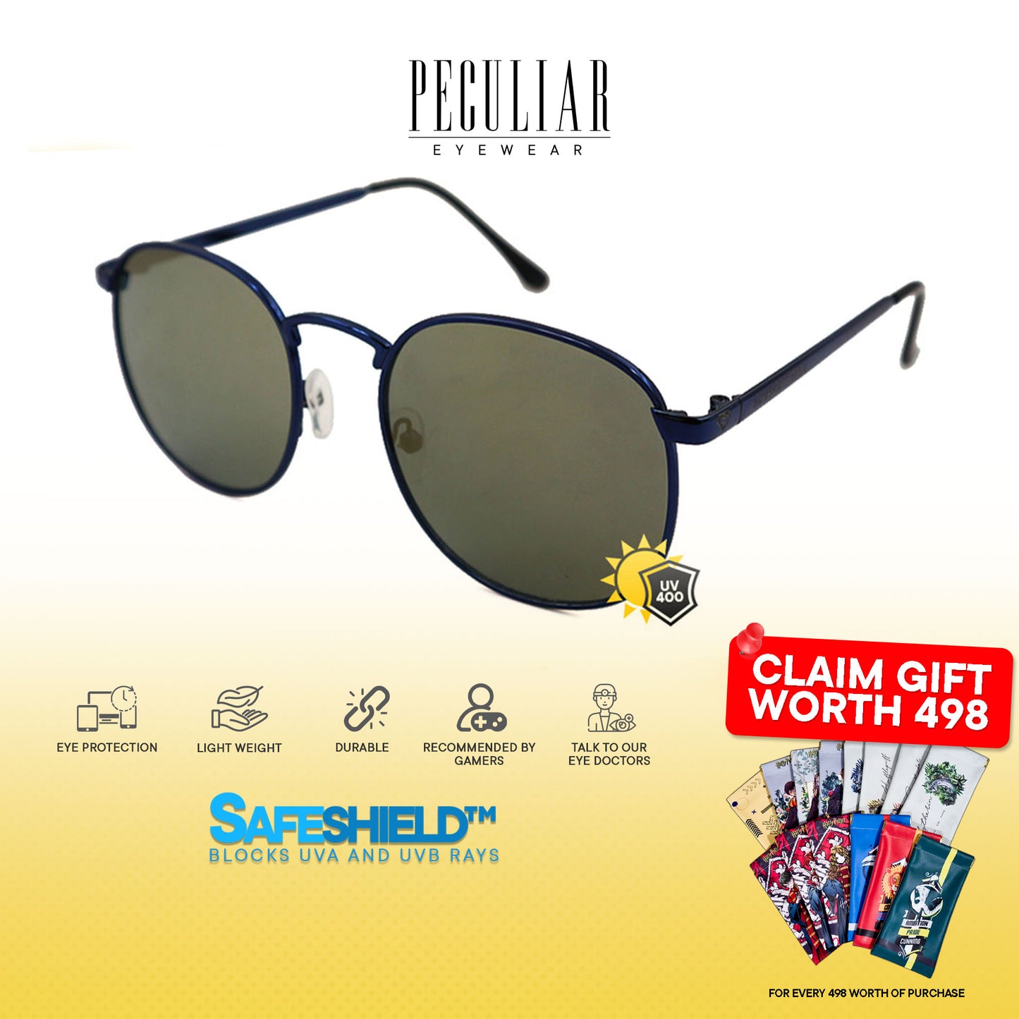Justice League X Peculiar SUPERMAN Collection Sunglasses for Men and Women