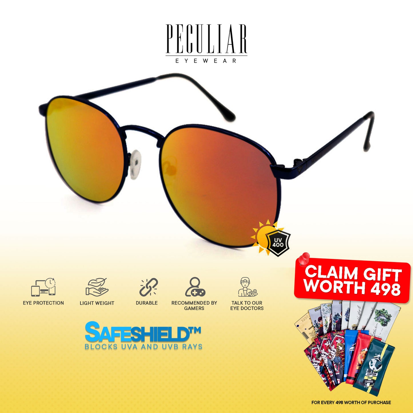 Justice League X Peculiar SUPERMAN Collection Sunglasses for Men and Women