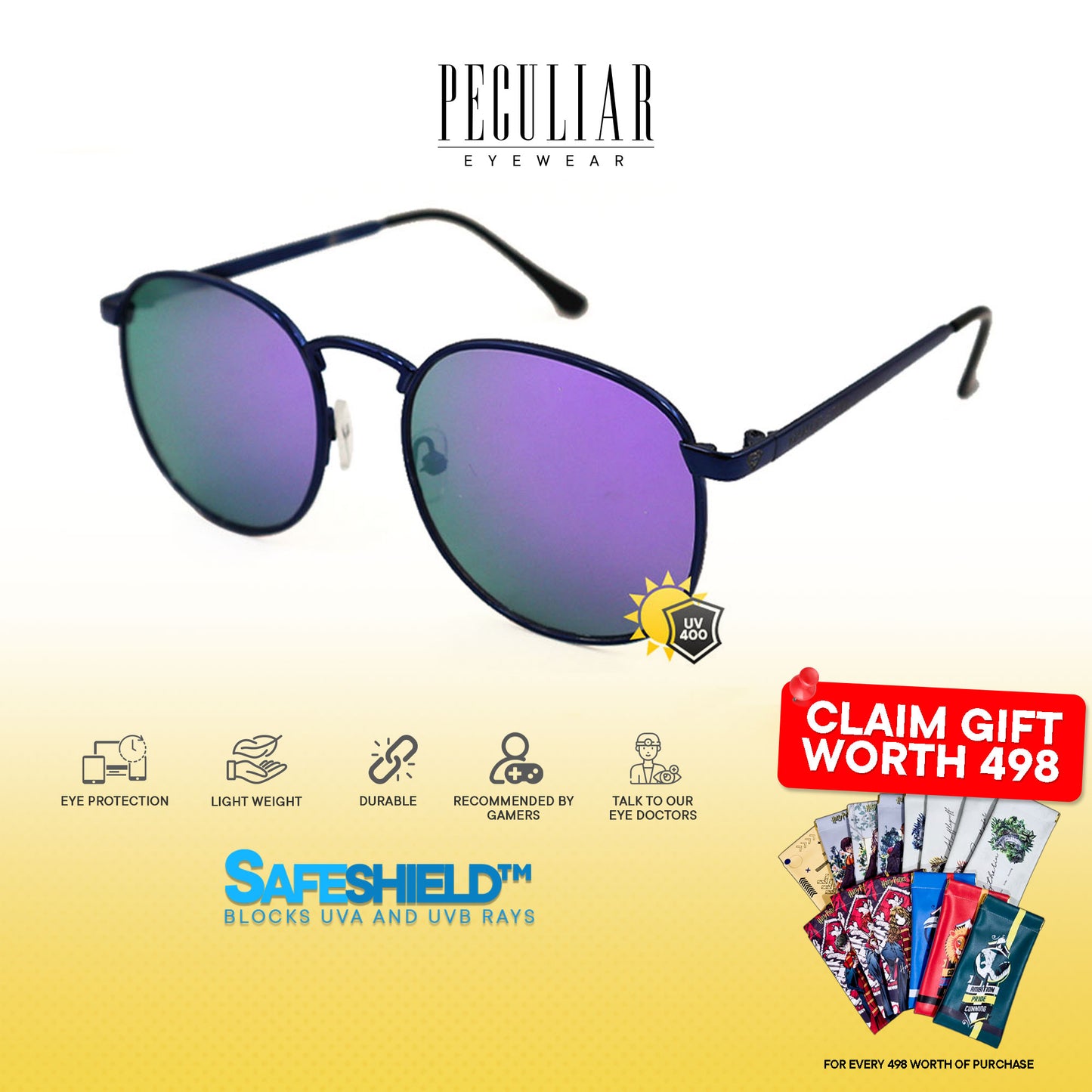 Justice League X Peculiar SUPERMAN Collection Sunglasses for Men and Women