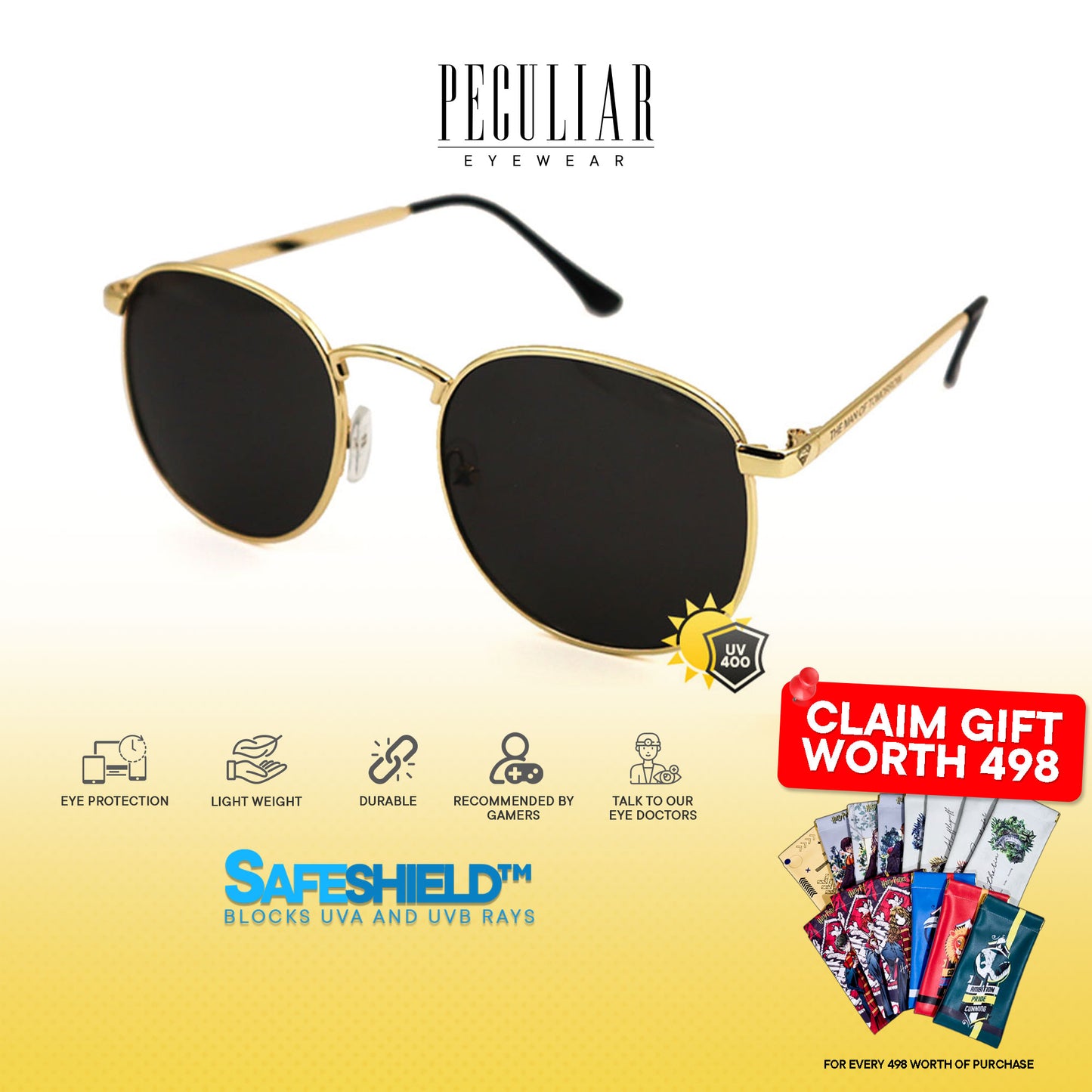 Justice League X Peculiar SUPERMAN Collection Sunglasses for Men and Women