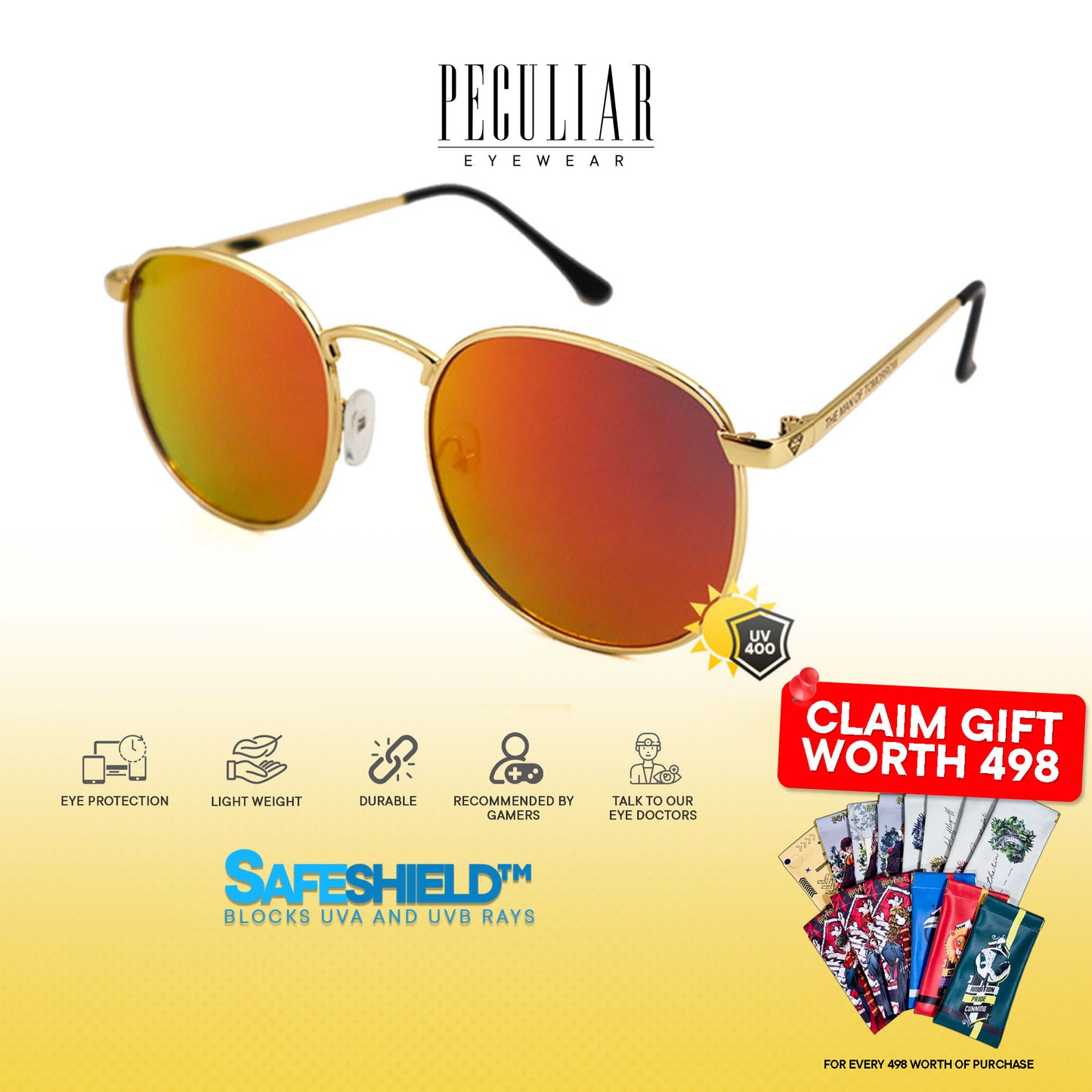 Justice League X Peculiar SUPERMAN Collection Sunglasses for Men and Women