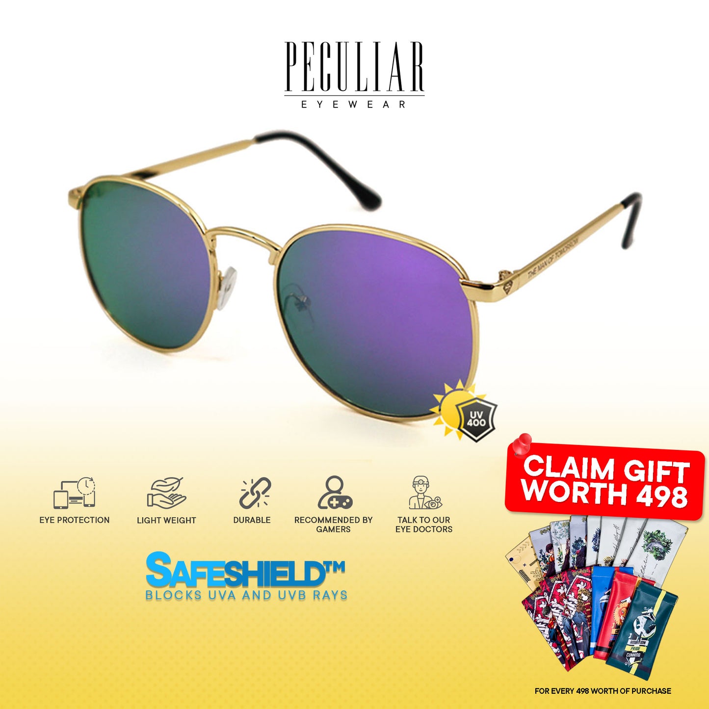 Justice League X Peculiar SUPERMAN Collection Sunglasses for Men and Women