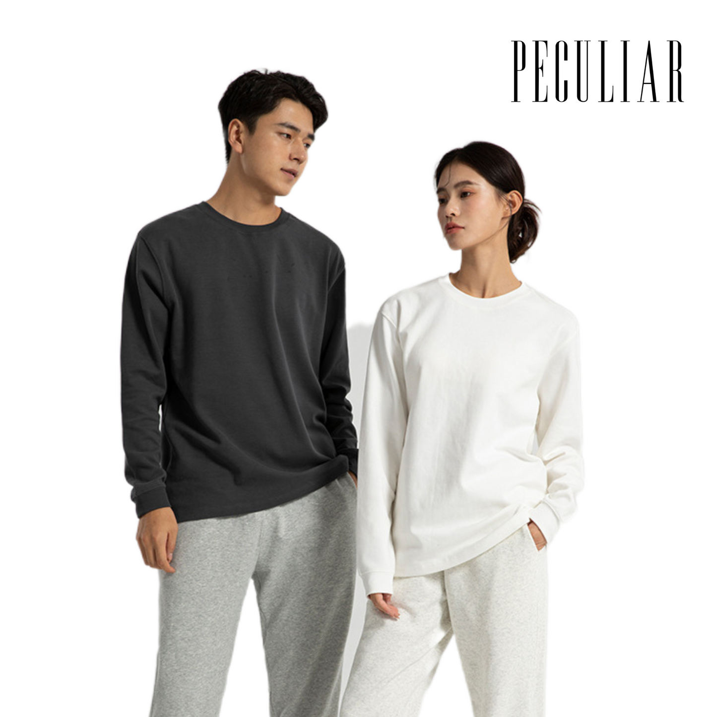 Peculiar Cotton Long Sleeve for Men and Women Asian Size