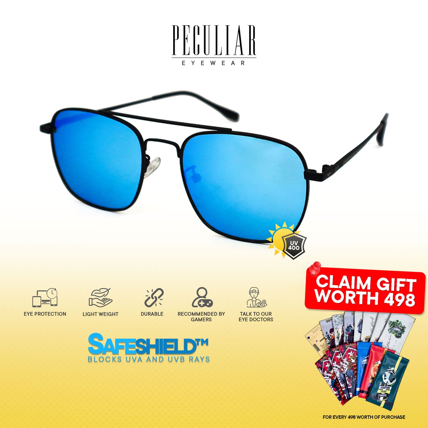 Justice League X Peculiar WONDER WOMAN Collection Sunglasses for Men and Women