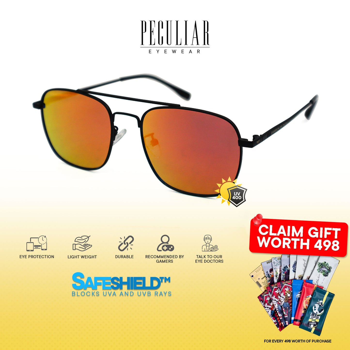 Justice League X Peculiar WONDER WOMAN Collection Sunglasses for Men and Women
