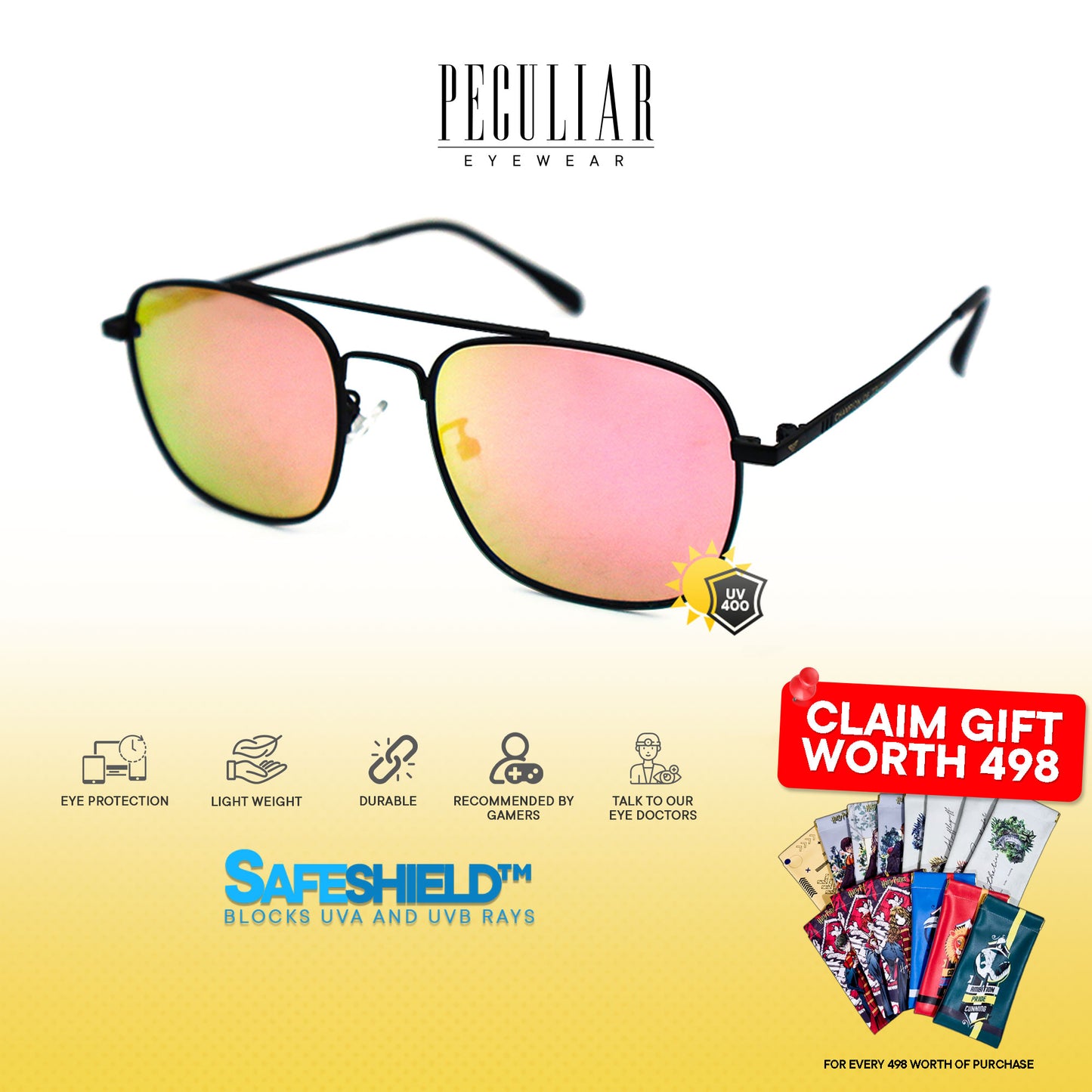 Justice League X Peculiar WONDER WOMAN Collection Sunglasses for Men and Women