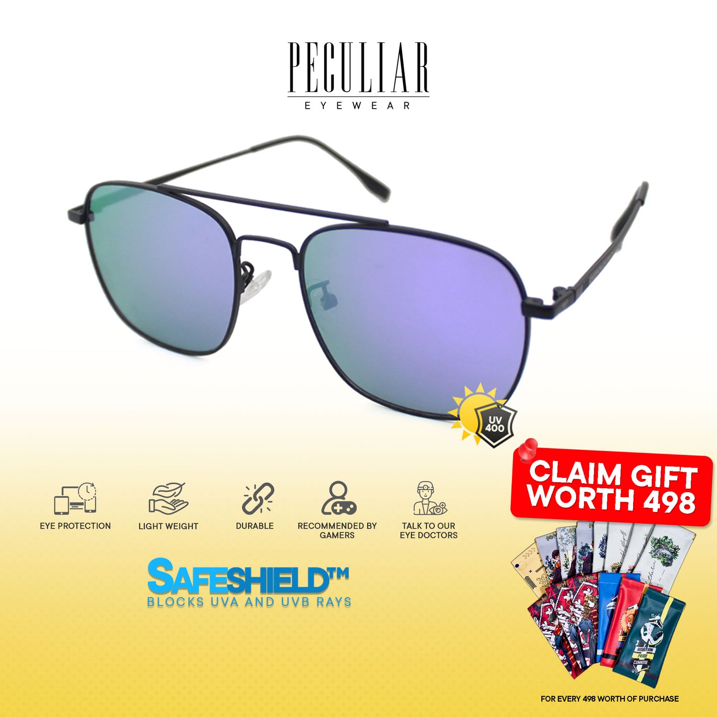 Justice League X Peculiar WONDER WOMAN Collection Sunglasses for Men and Women
