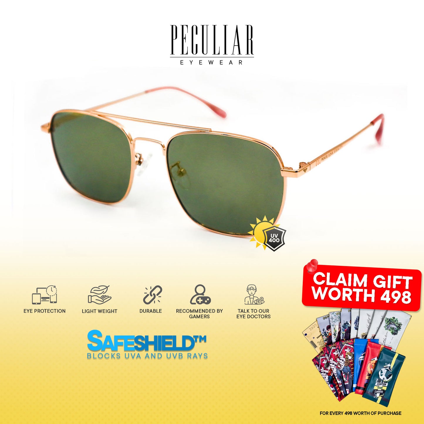 Justice League X Peculiar WONDER WOMAN Collection Sunglasses for Men and Women