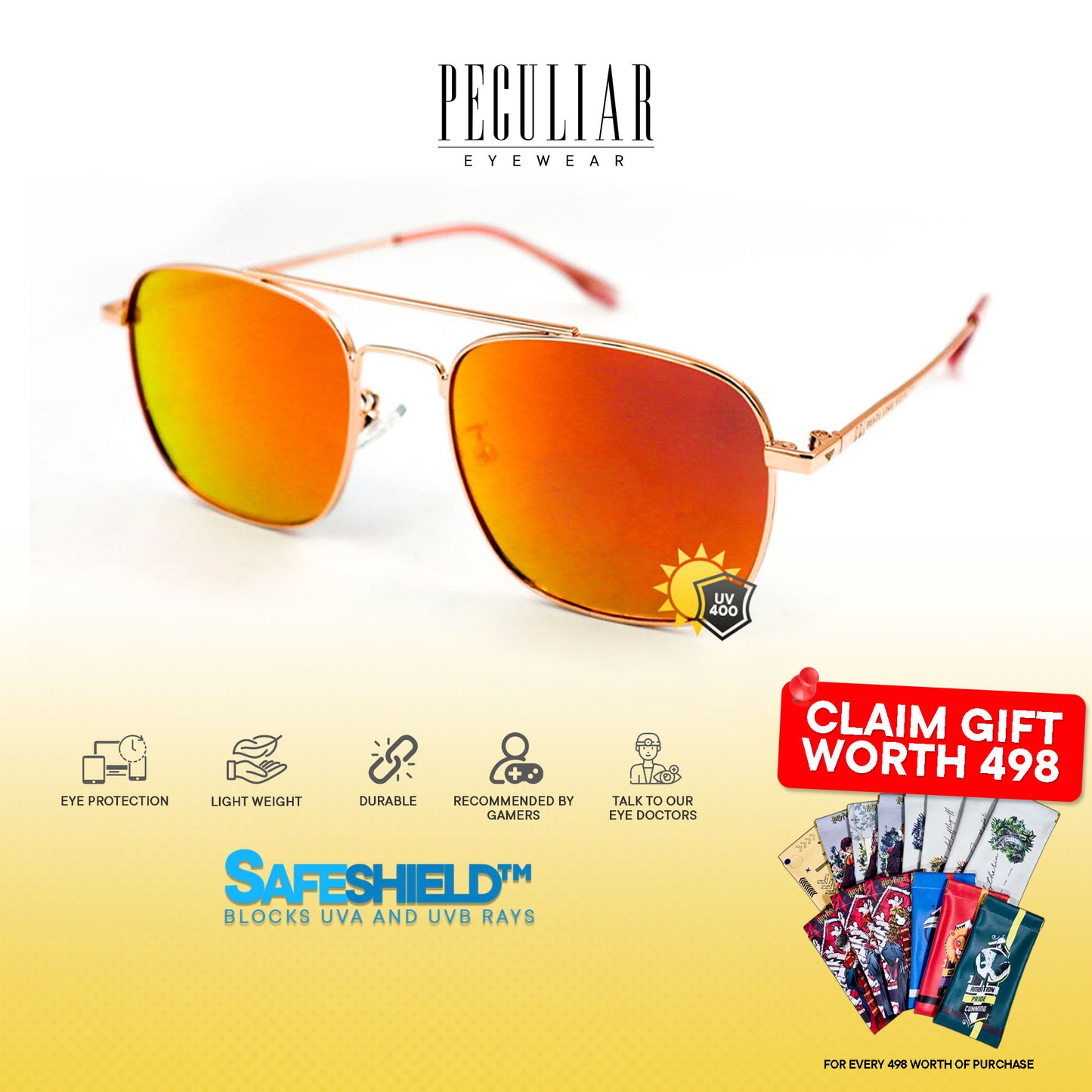Justice League X Peculiar WONDER WOMAN Collection Sunglasses for Men and Women