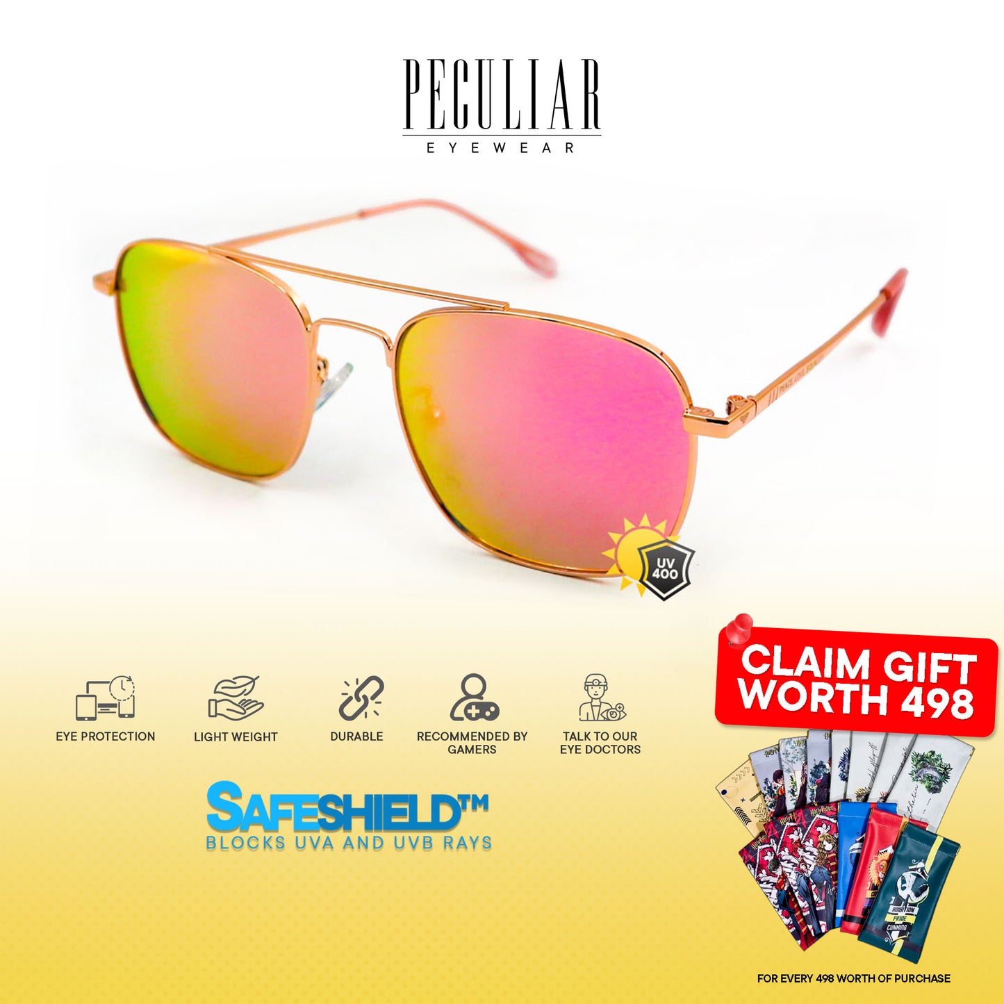 Justice League X Peculiar WONDER WOMAN Collection Sunglasses for Men and Women