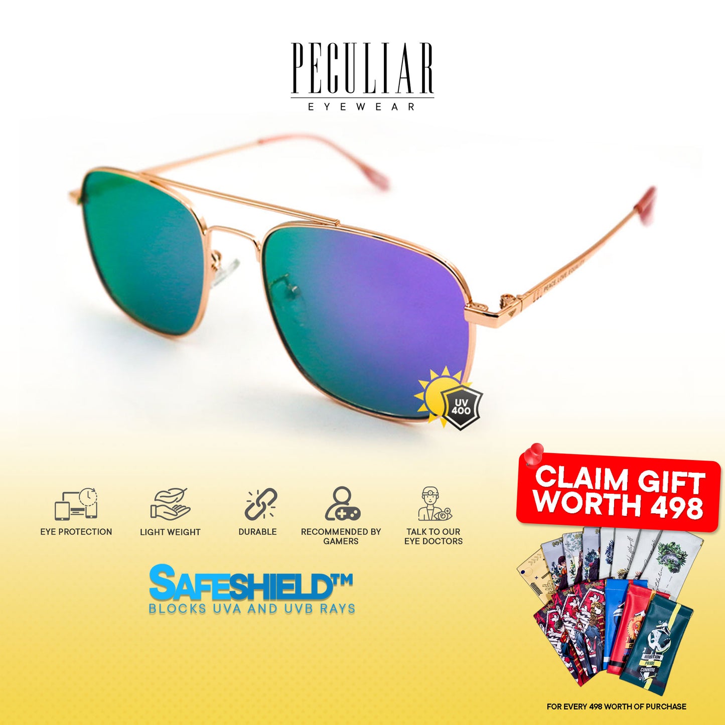 Justice League X Peculiar WONDER WOMAN Collection Sunglasses for Men and Women