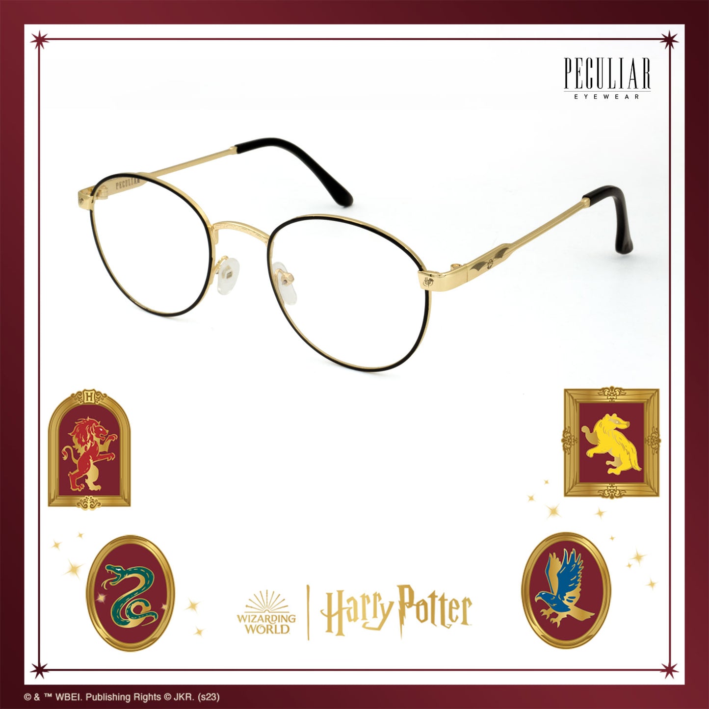 Peculiar Harry Potter Golden Snitch Round Eyewear Collection