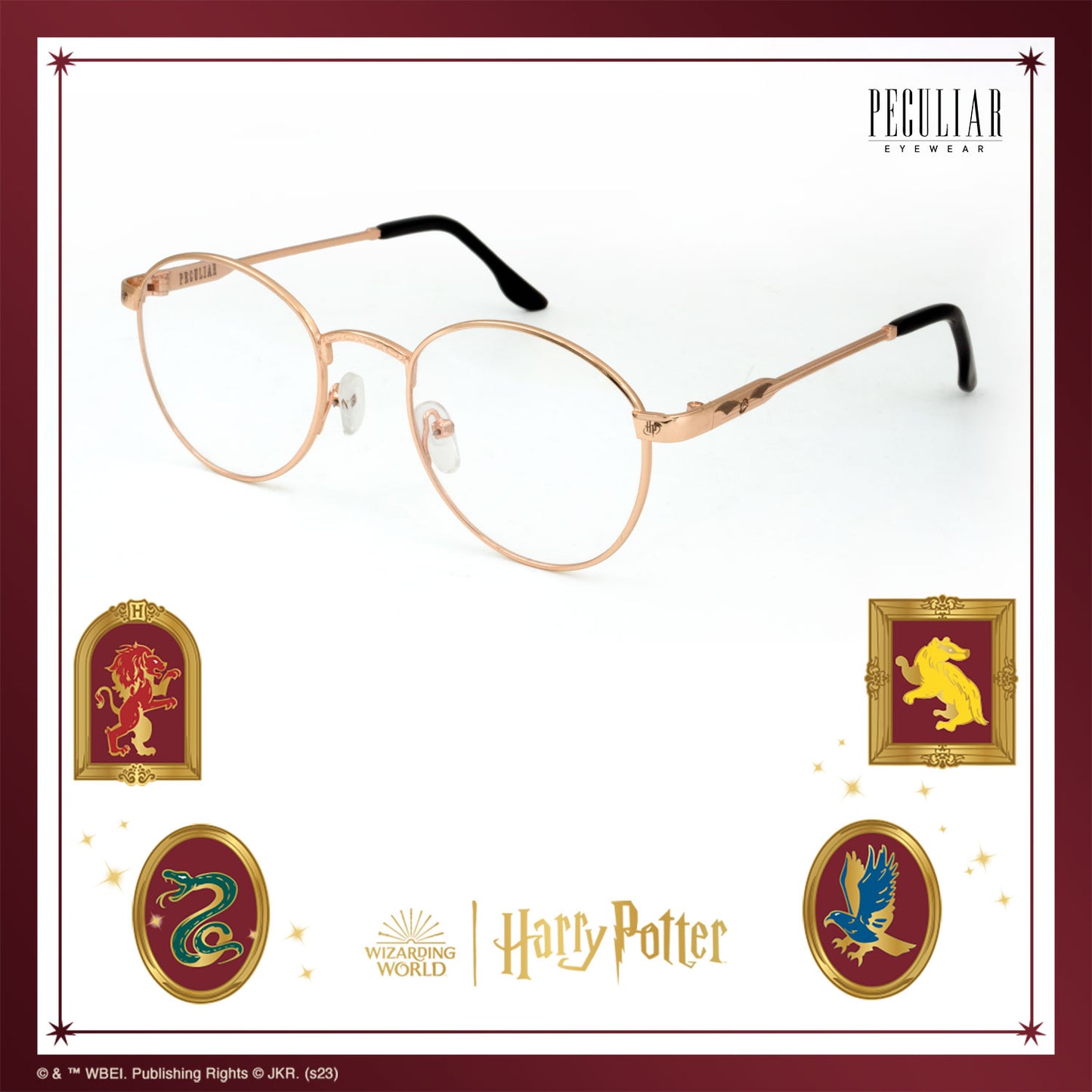 Peculiar Harry Potter Golden Snitch Round Eyewear Collection