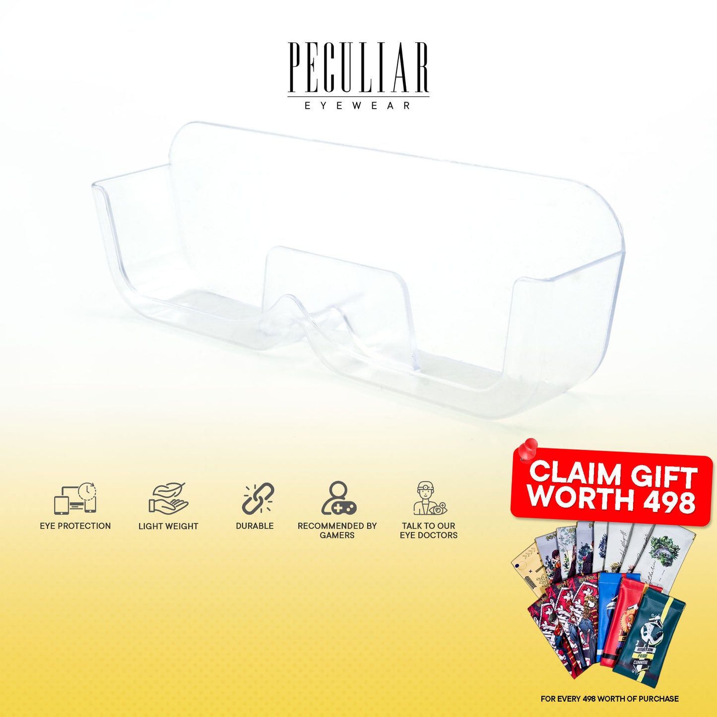 Peculiar Eyewear Wall Mount Holder Organizer