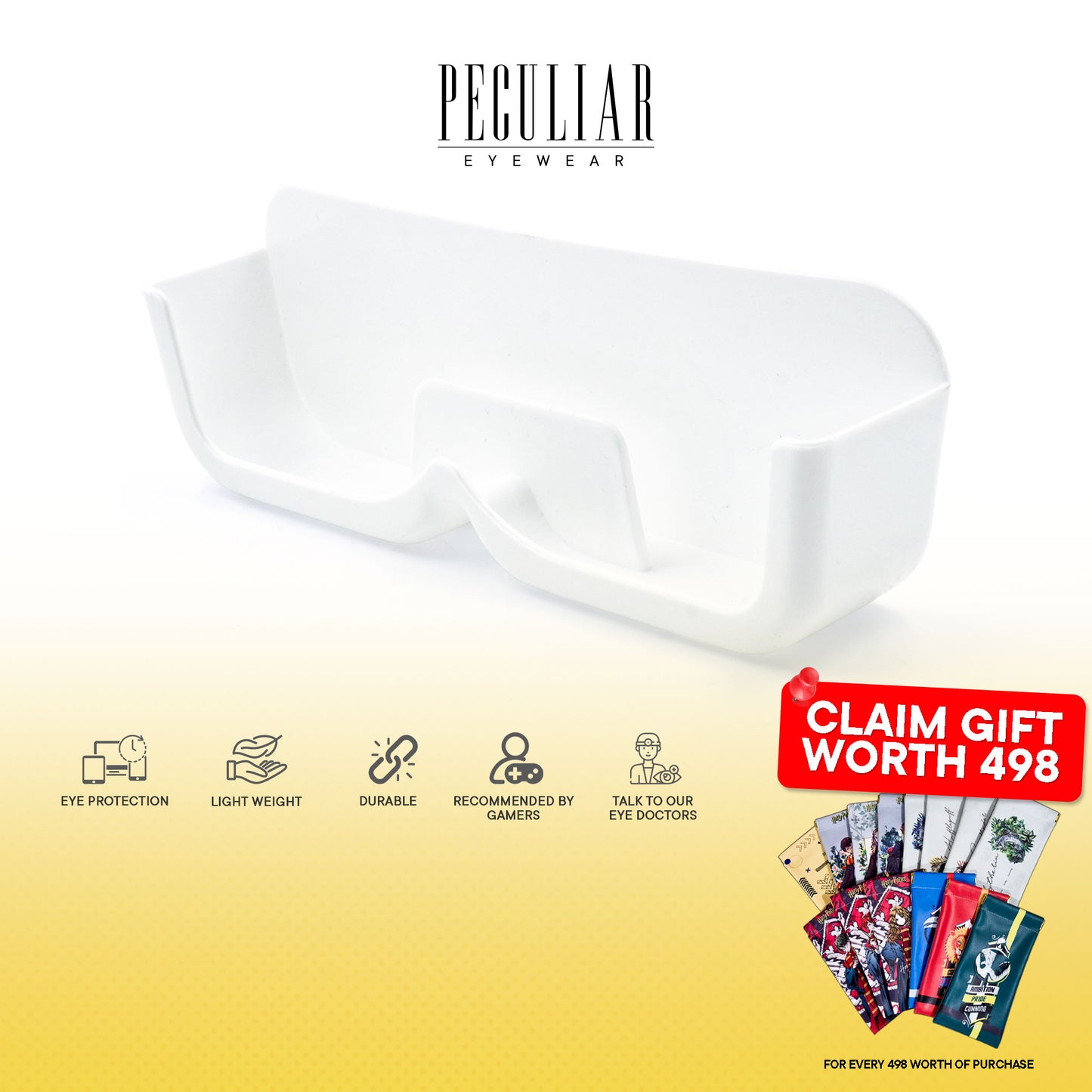 Peculiar Eyewear Wall Mount Holder Organizer