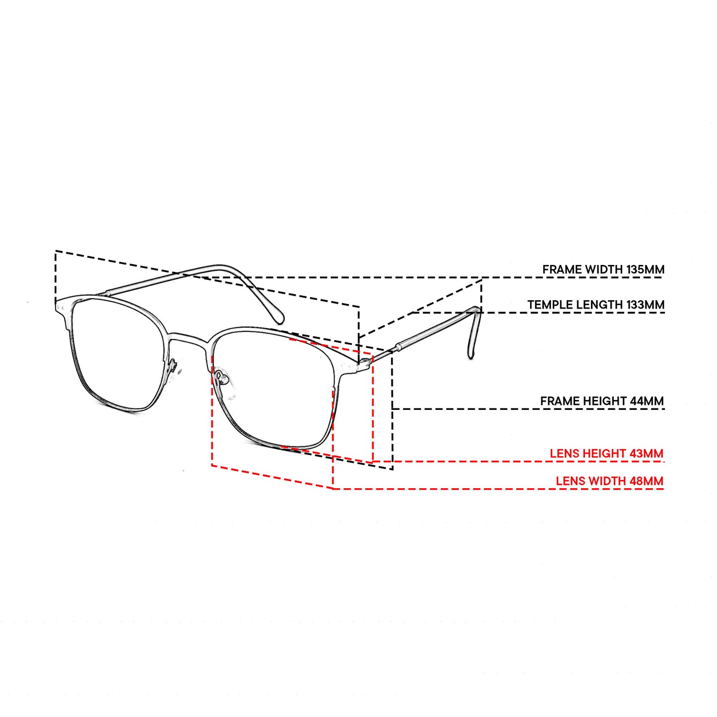 Haru Square Metal Frame Photochromic TransitionPro