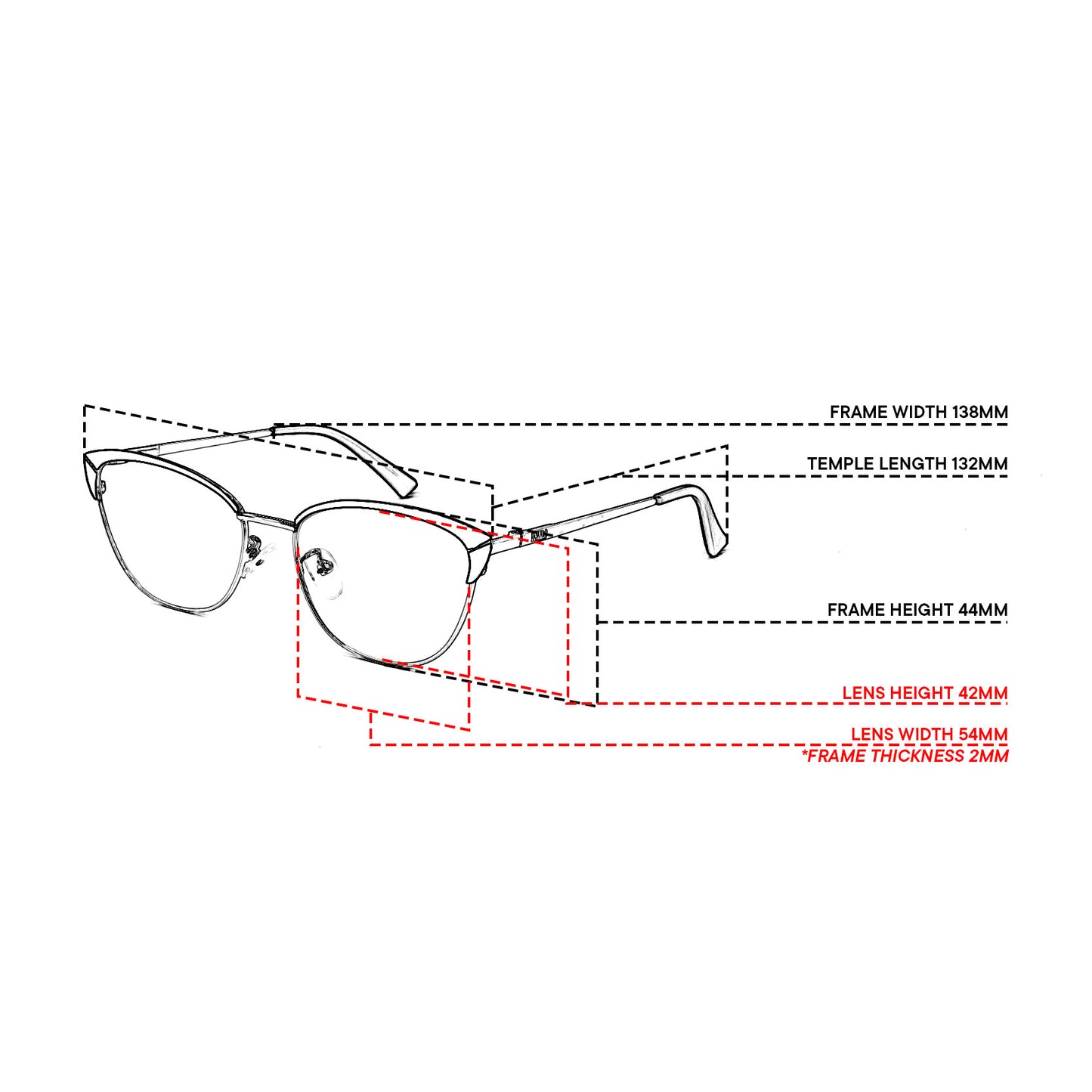 Mary Cat Eye Metal Frame Photochromic TransitionPro