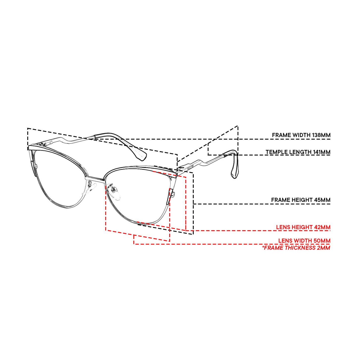 Josephine Cat Eye Metal Frame Photochromic TransitionPro