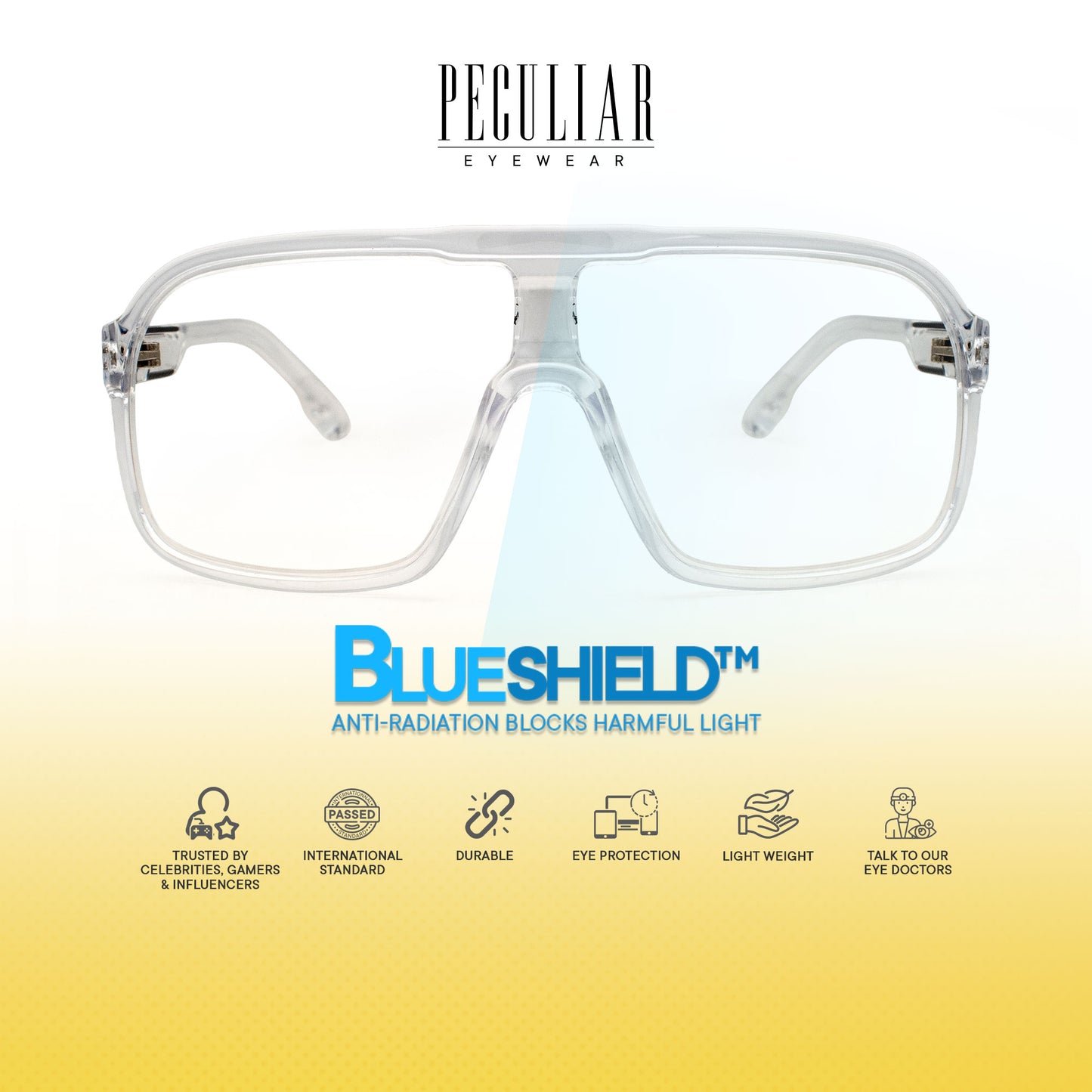 Peculiar Gale Oversize Acetate Polarized Sports Anti-Radiation Sunglass Eyewear for Woman Men