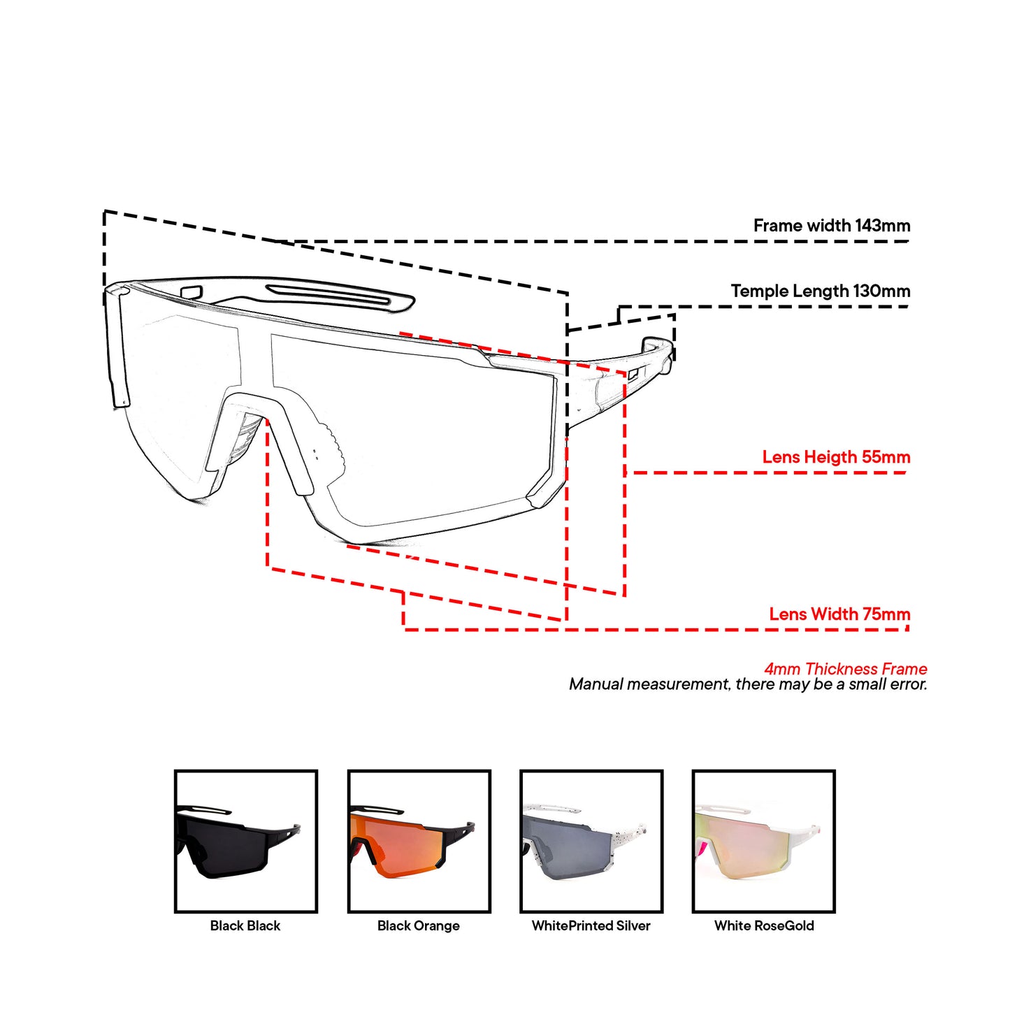 Peculiar Lior Oversize Acetate Polarized Sports Anti-Radiation Sunglass Eyewear for Woman Men