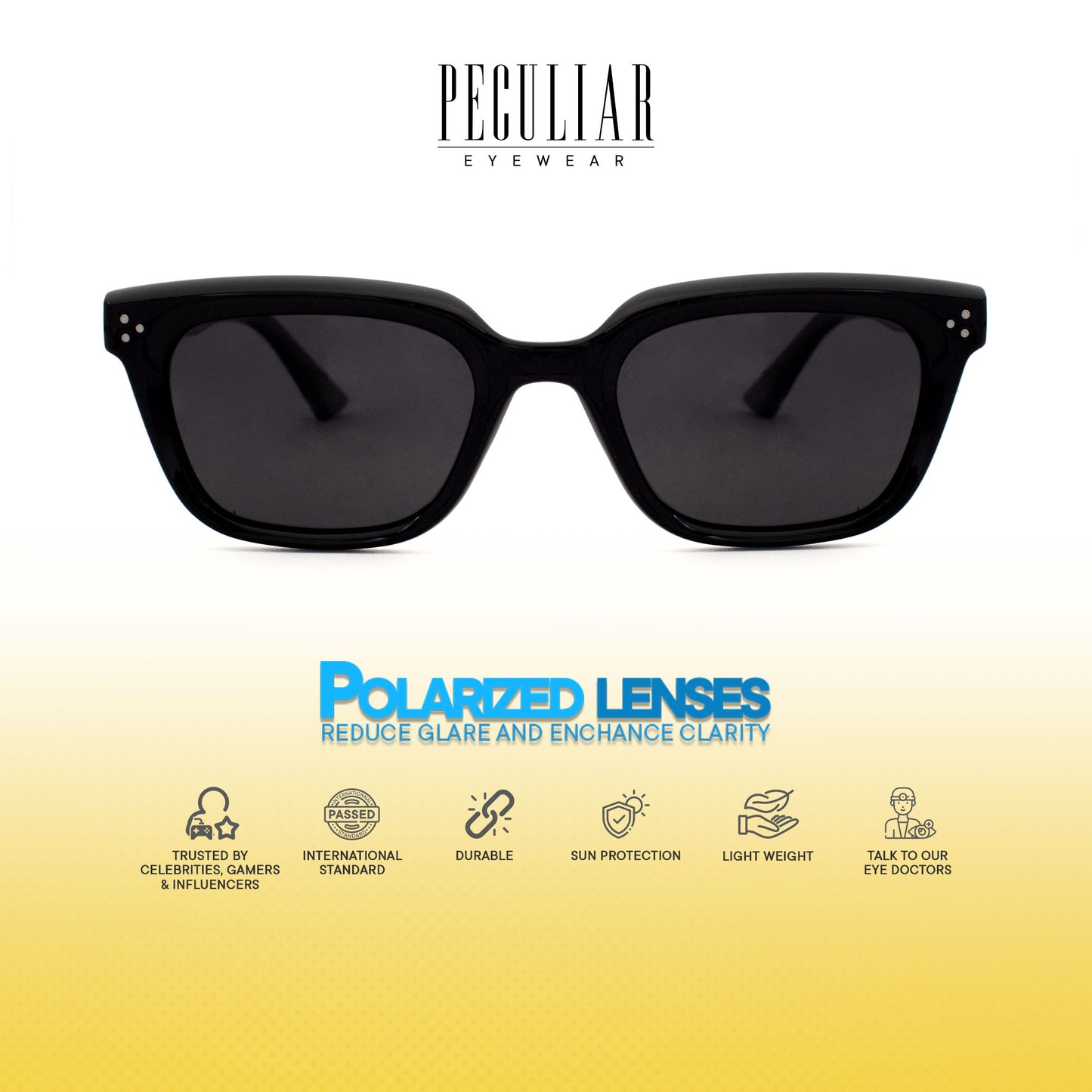 Peculiar Lyra Cat Eye Acetate Polarized Anti-Radiation Sunglass Eyewear for Woman Men