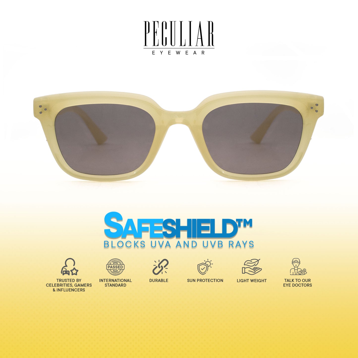 Peculiar Lyra Cat Eye Acetate Polarized Anti-Radiation Sunglass Eyewear for Woman Men