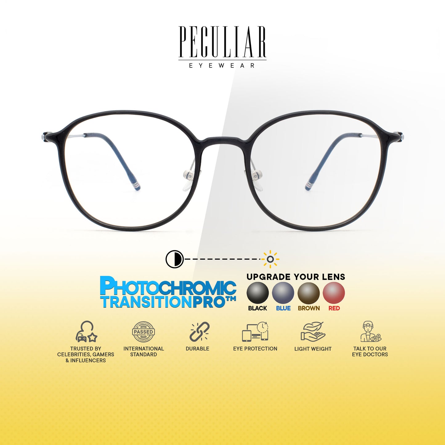 Peculiar Sora Round Titanium Computer Glasses Anti Radiation Eyeglass Replaceable for Men Women