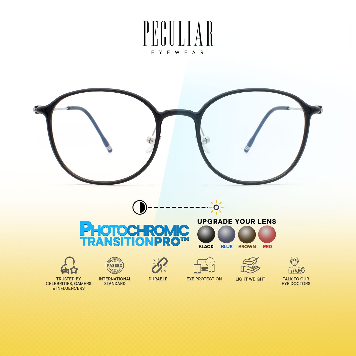 Peculiar Sora Round Titanium Computer Glasses Anti Radiation Eyeglass Replaceable for Men Women