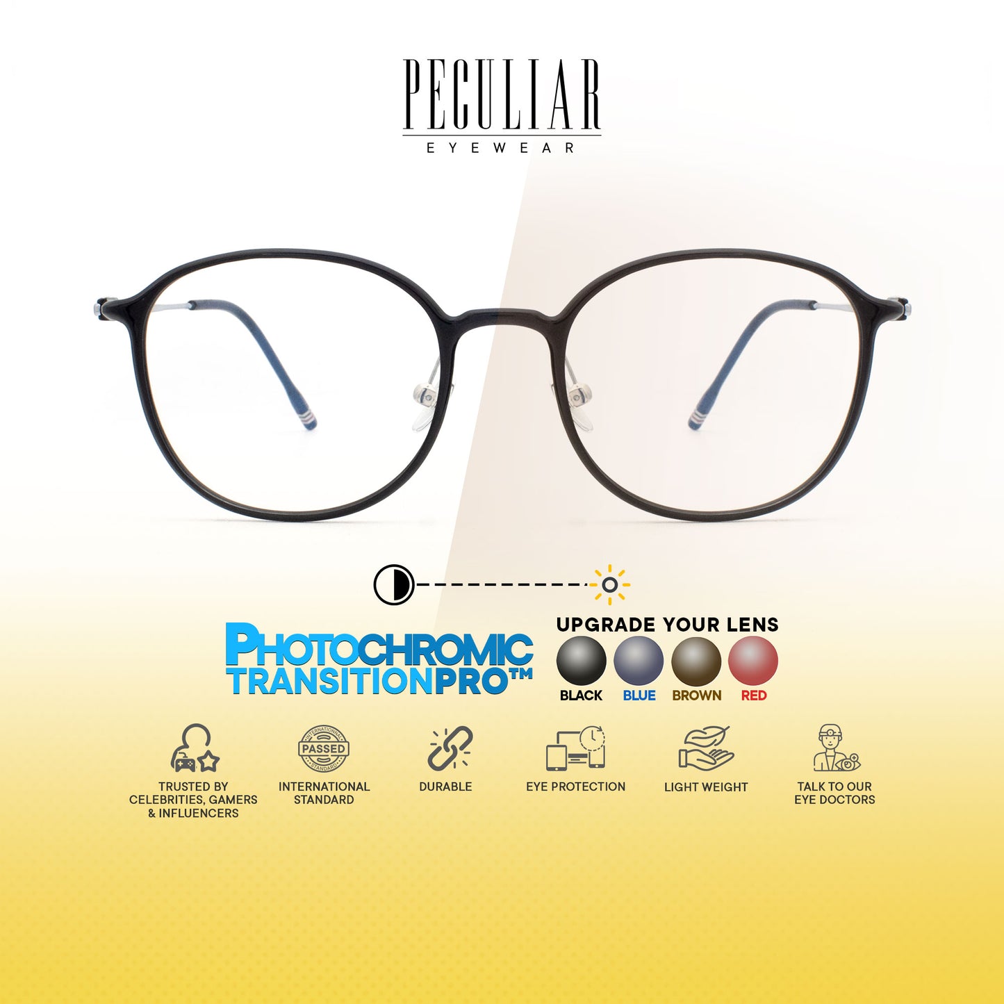 Peculiar Sora Round Titanium Computer Glasses Anti Radiation Eyeglass Replaceable for Men Women
