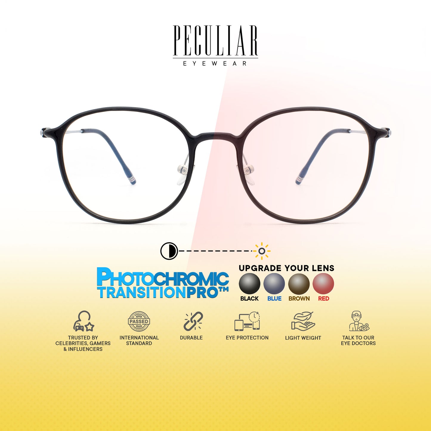 Peculiar Sora Round Titanium Computer Glasses Anti Radiation Eyeglass Replaceable for Men Women