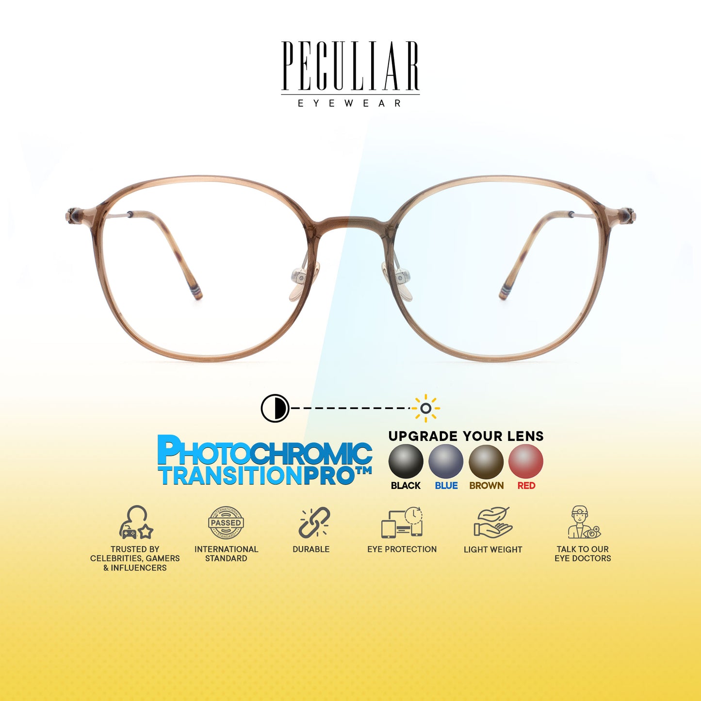 Peculiar Sora Round Titanium Computer Glasses Anti Radiation Eyeglass Replaceable for Men Women