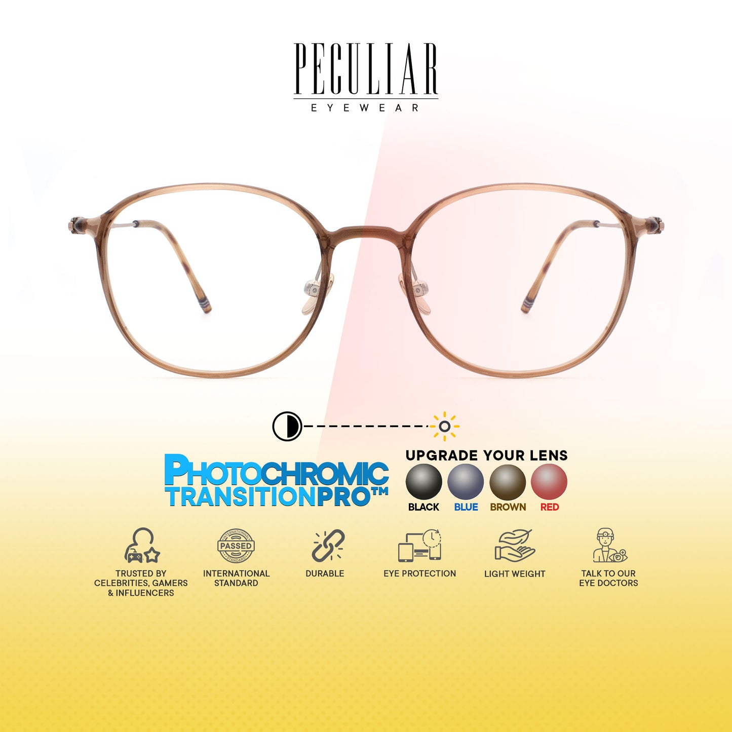 Peculiar Sora Round Titanium Computer Glasses Anti Radiation Eyeglass Replaceable for Men Women