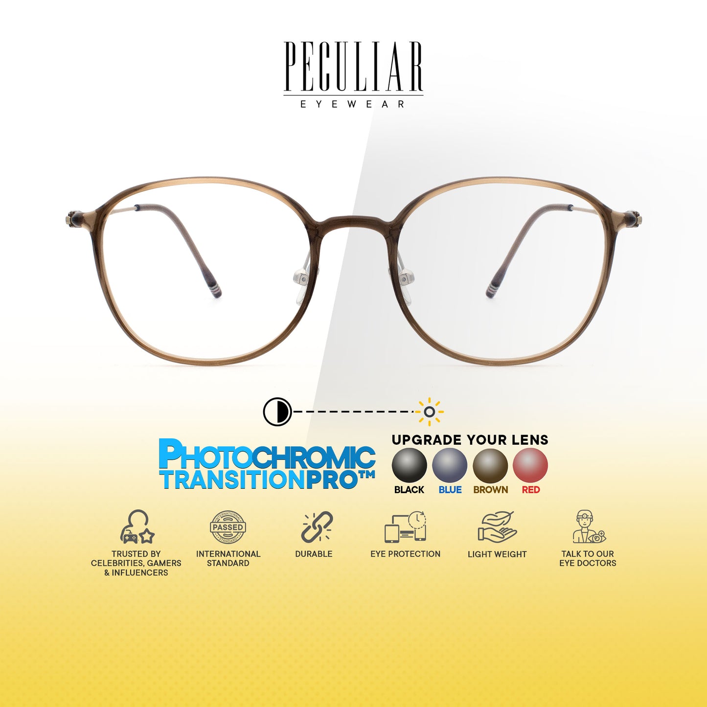 Peculiar Sora Round Titanium Computer Glasses Anti Radiation Eyeglass Replaceable for Men Women