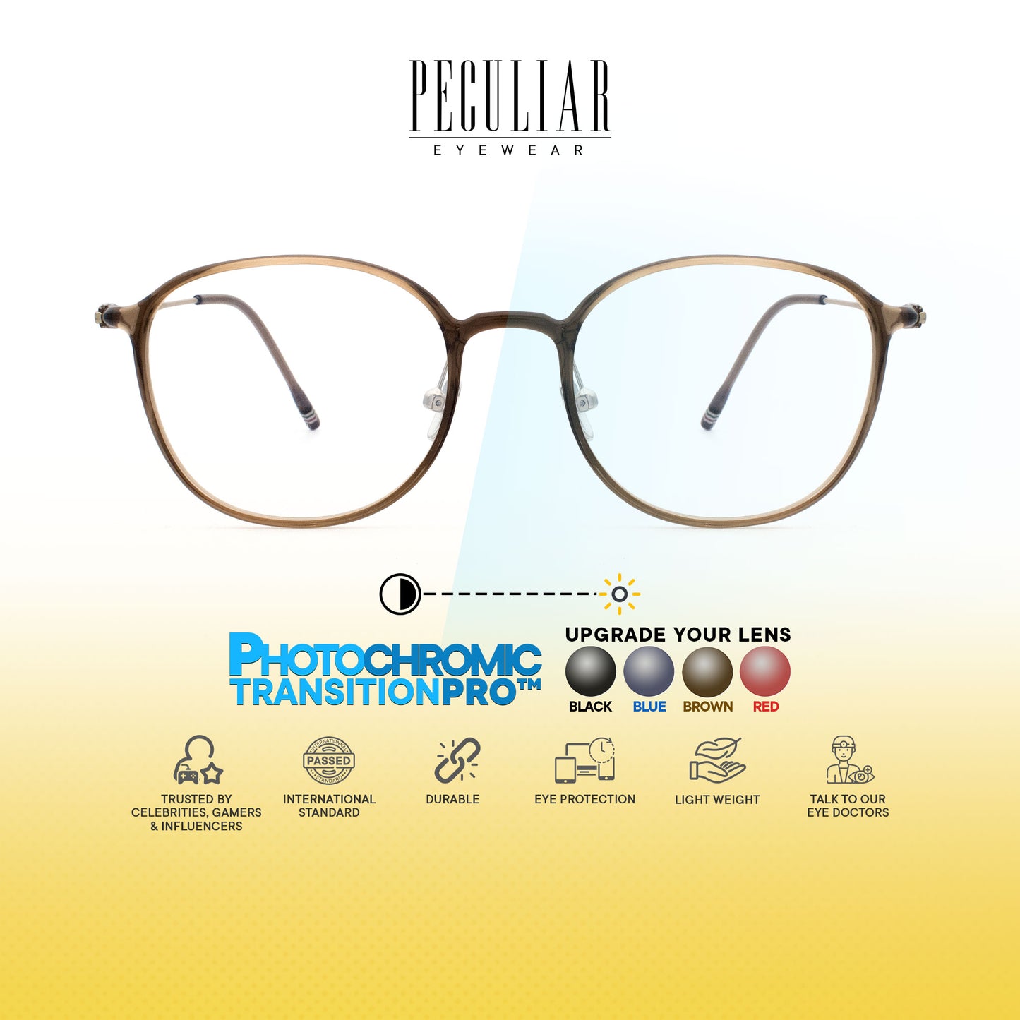 Peculiar Sora Round Titanium Computer Glasses Anti Radiation Eyeglass Replaceable for Men Women