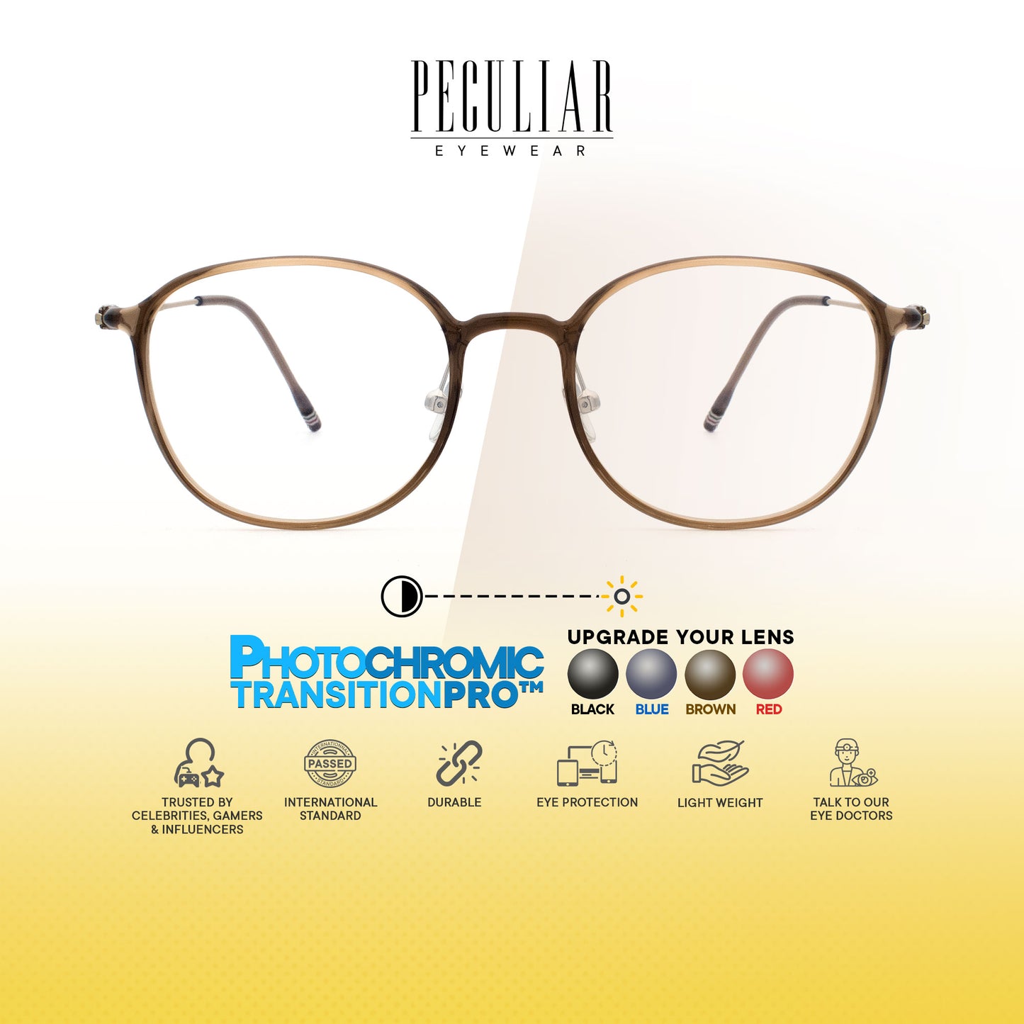 Peculiar Sora Round Titanium Computer Glasses Anti Radiation Eyeglass Replaceable for Men Women