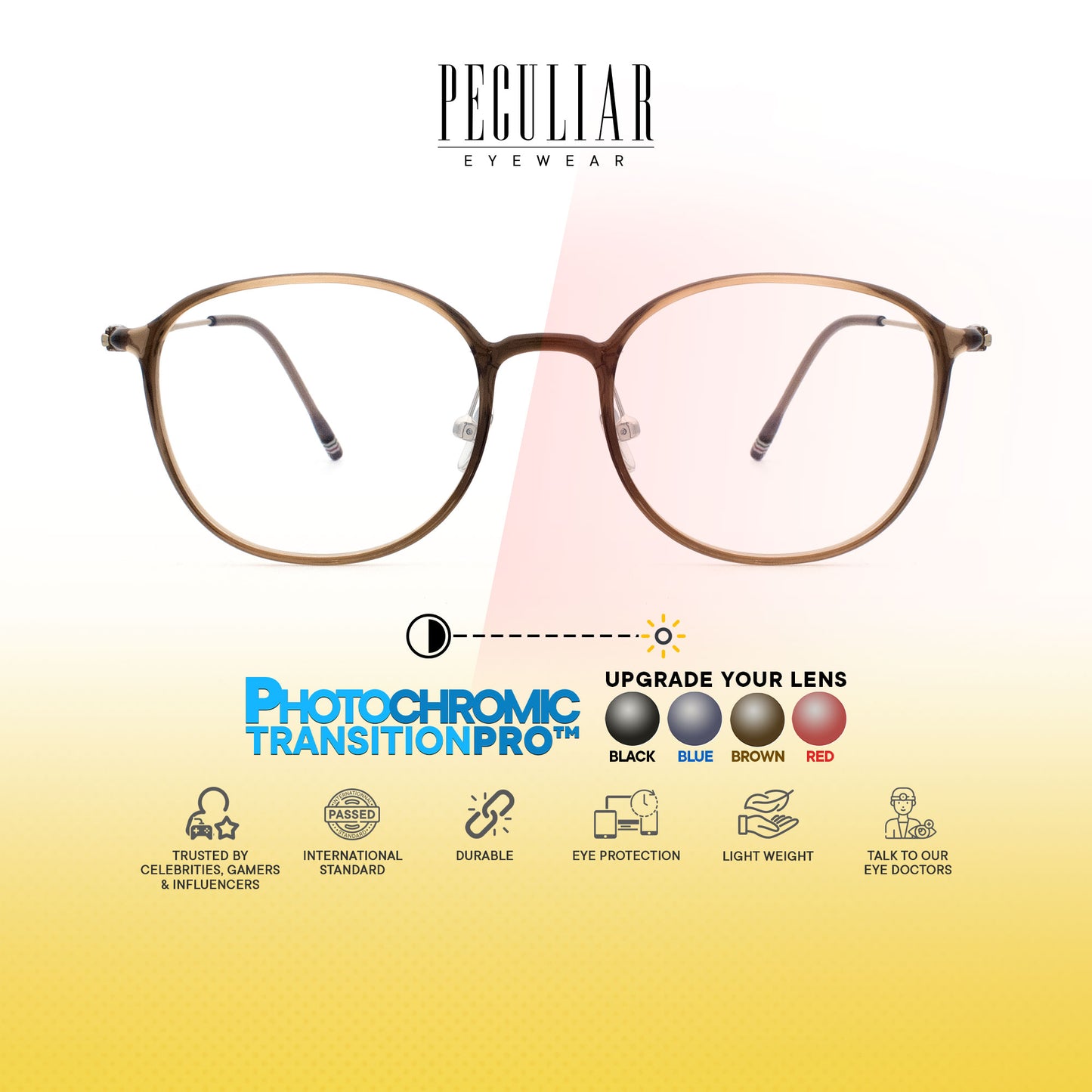 Peculiar Sora Round Titanium Computer Glasses Anti Radiation Eyeglass Replaceable for Men Women