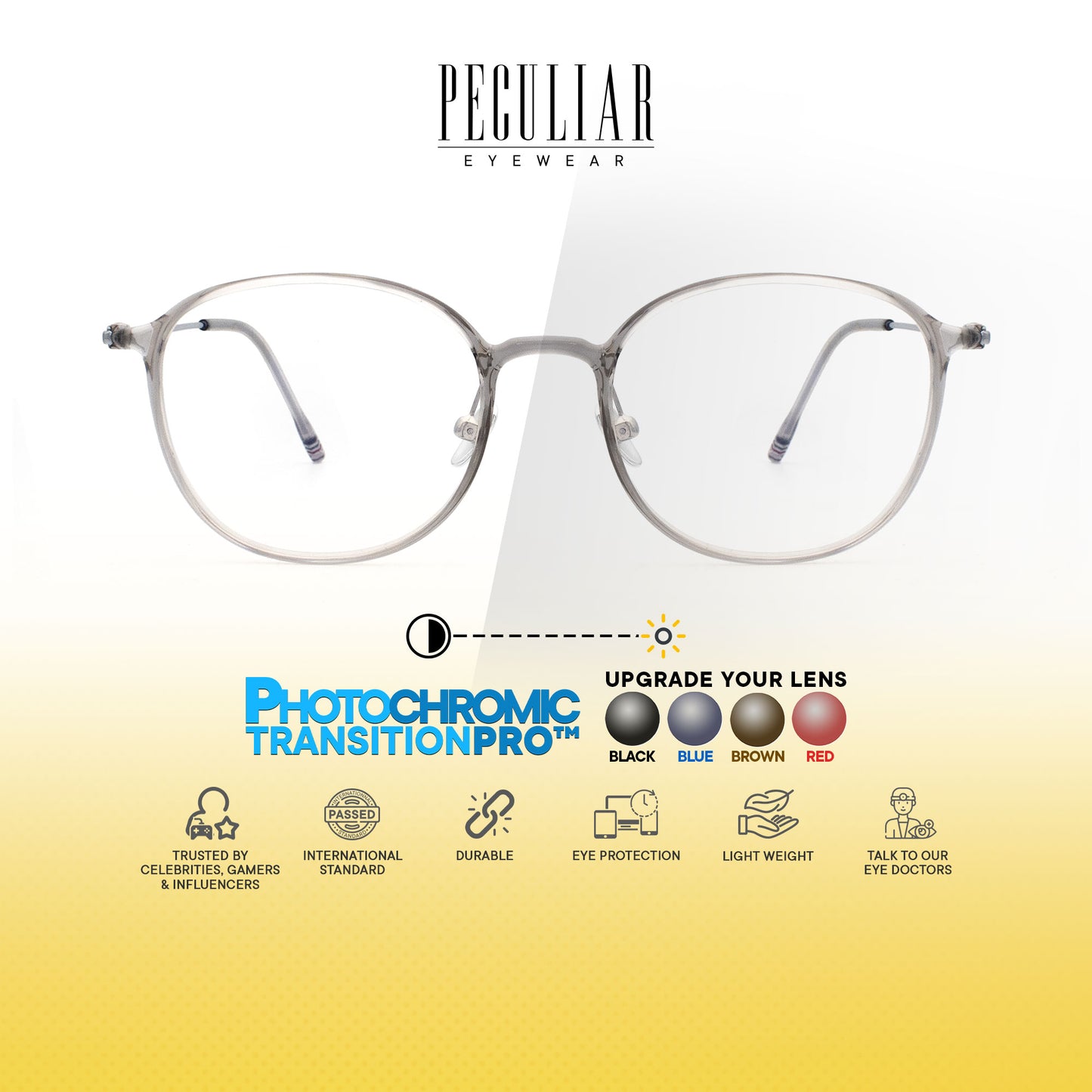 Peculiar Sora Round Titanium Computer Glasses Anti Radiation Eyeglass Replaceable for Men Women
