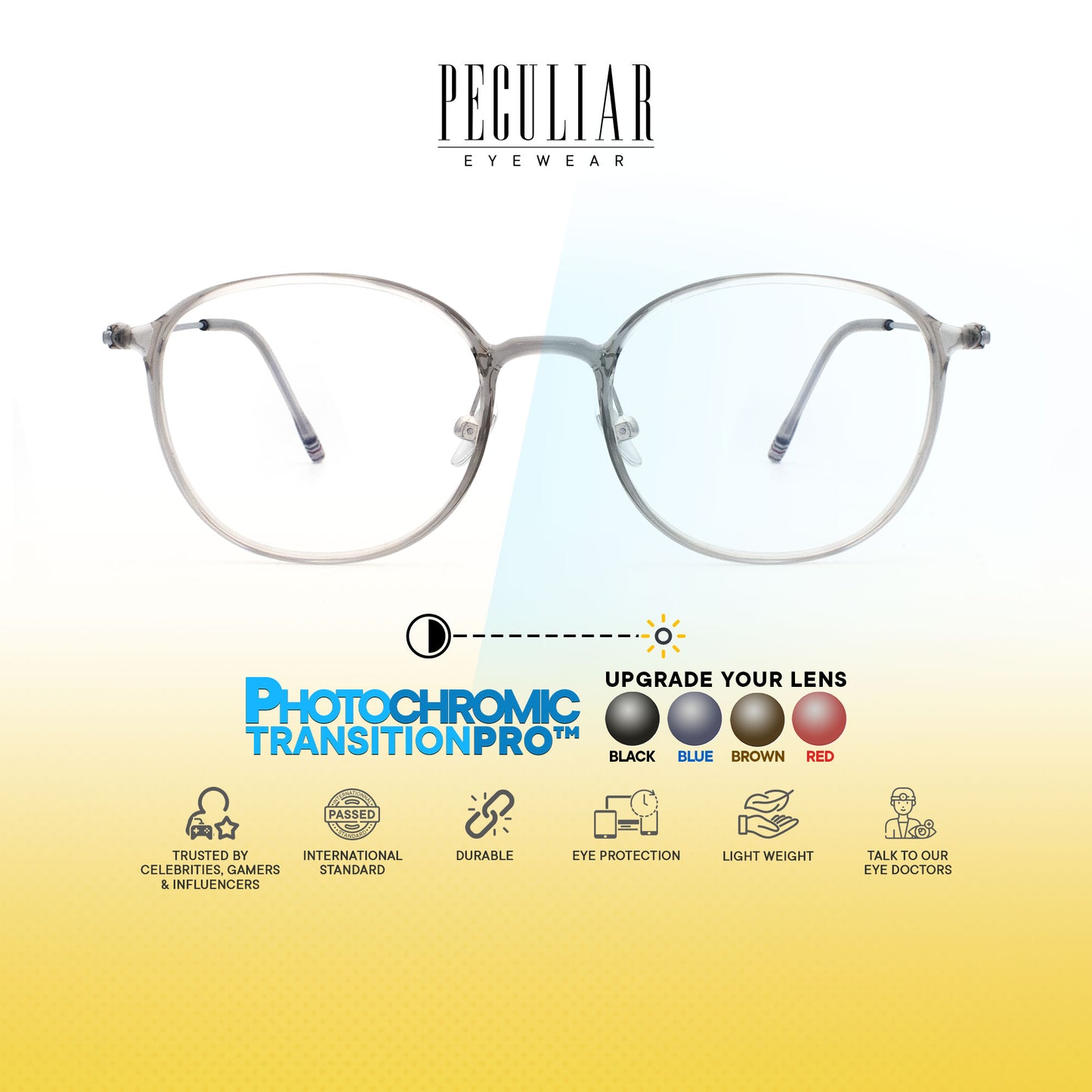 Peculiar Sora Round Titanium Computer Glasses Anti Radiation Eyeglass Replaceable for Men Women