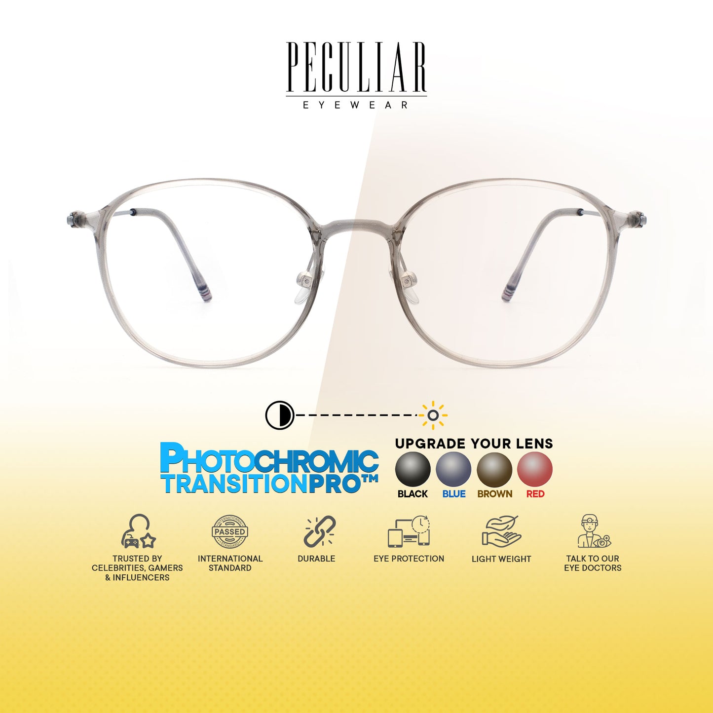 Peculiar Sora Round Titanium Computer Glasses Anti Radiation Eyeglass Replaceable for Men Women
