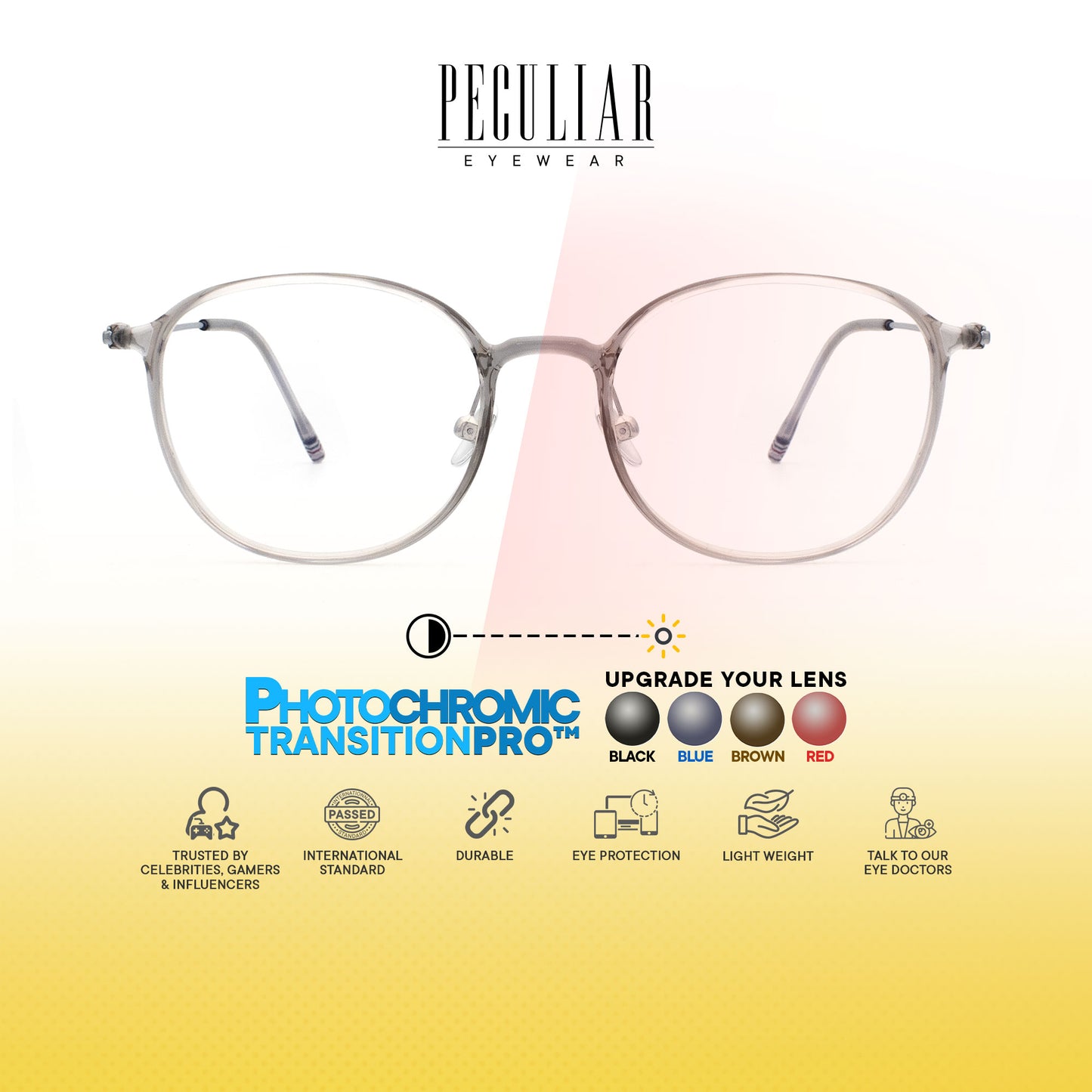 Peculiar Sora Round Titanium Computer Glasses Anti Radiation Eyeglass Replaceable for Men Women