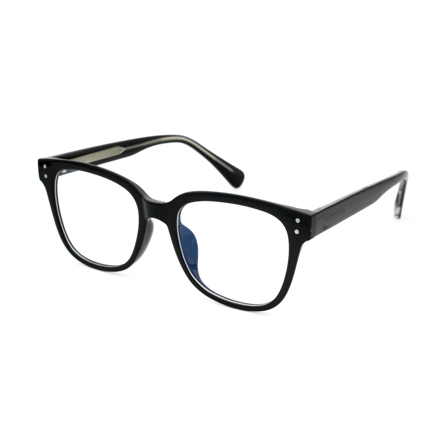 Peculiar Pax Square Acetate Steel Computer Glasses Anti Radiation Eyeglass Replaceable for Men Women
