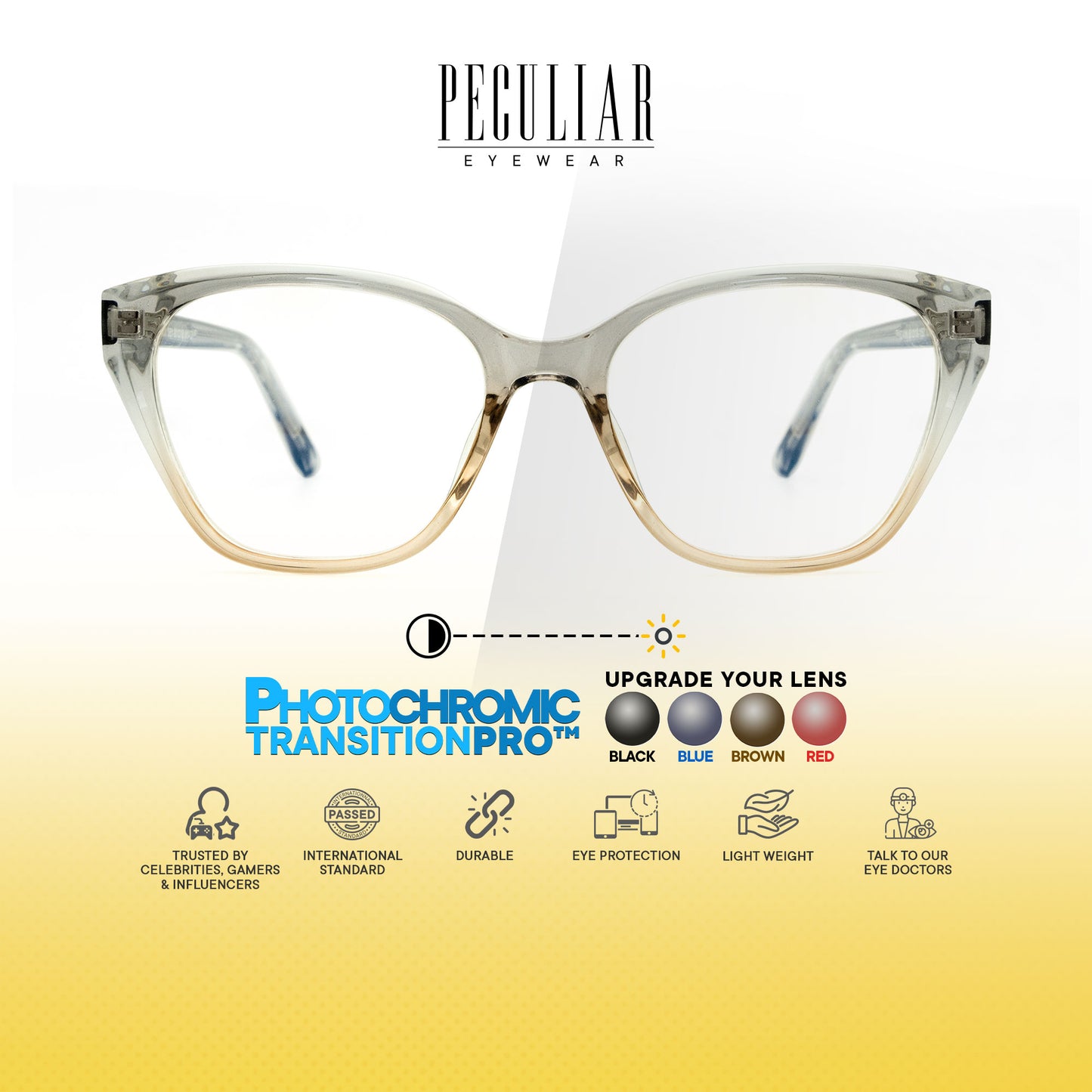 Peculiar Nero Cat Eye Acetate Steel Computer Glasses Anti Radiation Eyeglass Replaceable Men Women