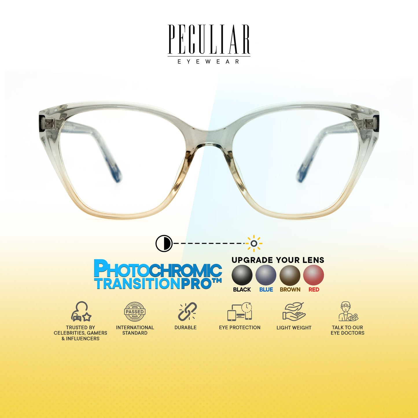 Peculiar Nero Cat Eye Acetate Steel Computer Glasses Anti Radiation Eyeglass Replaceable Men Women